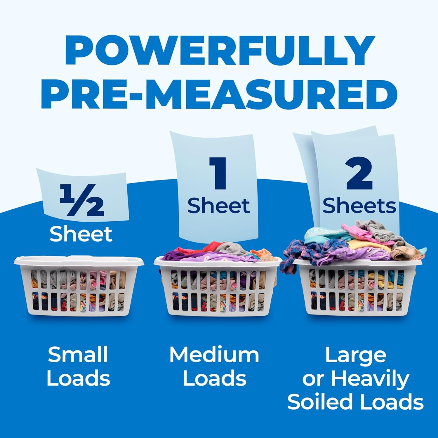 image:imageARM amp HAMMER 5in1 Power Sheets Laundry Detergent Free amp Clear 50 Count up to 100 Small LoadsFragrance Free