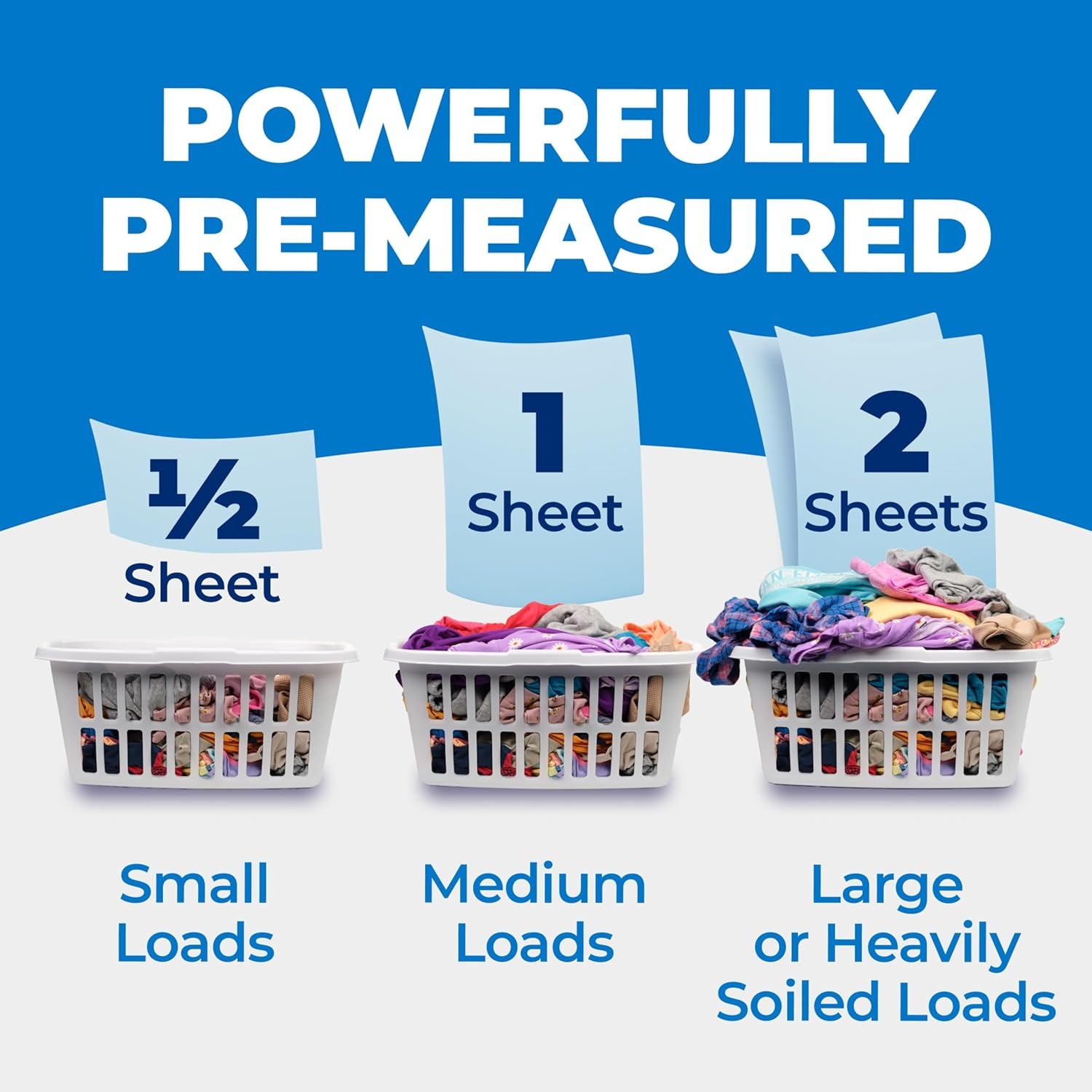 image:imageARM amp HAMMER 5in1 Power Sheets Laundry Detergent Free amp Clear 50 Count up to 100 Small LoadsSpring Rain