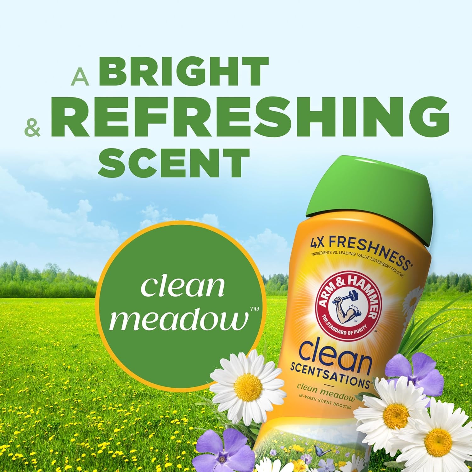 image:imageARM amp HAMMER Clean Scentsations InWash Scent Booster Laundry Scent Booster Clean Meadow scent 24 Oz24 Ounce Pack of 1