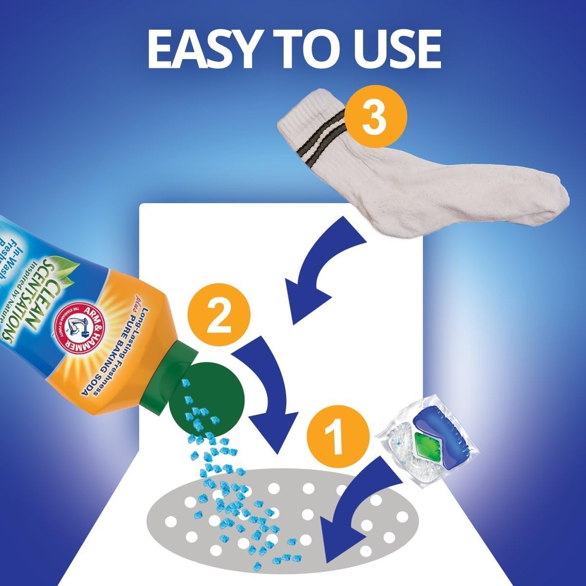 image:imageARM amp HAMMER Clean Scentsations InWash Scent Booster Laundry Scent Booster Purifying Waters scent 45 Oz24 Ounce Pack of 1