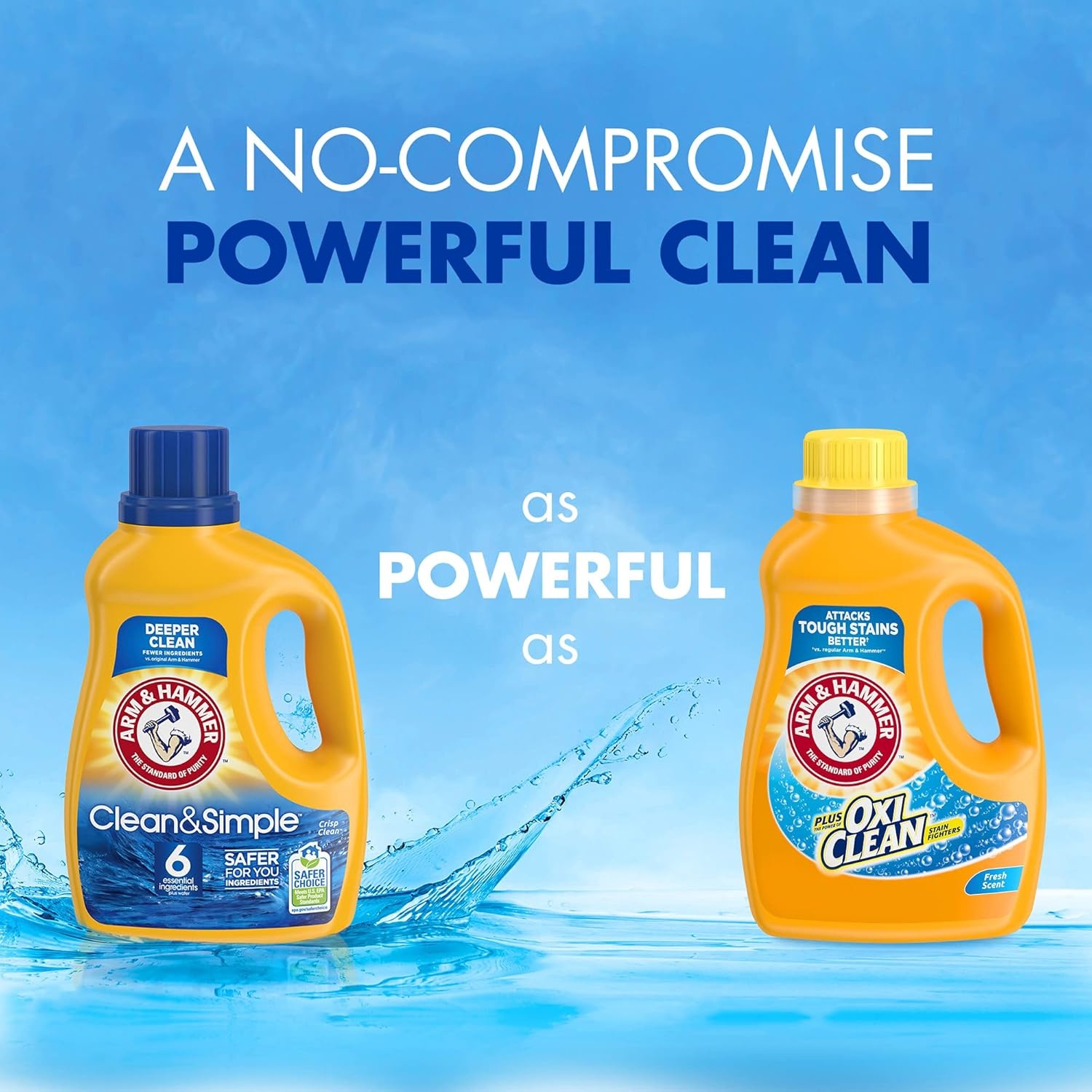 image:imageARM amp HAMMER Clean amp Simple 77 Loads Liquid Laundry Detergent 1005 Fl ozCrisp Clean