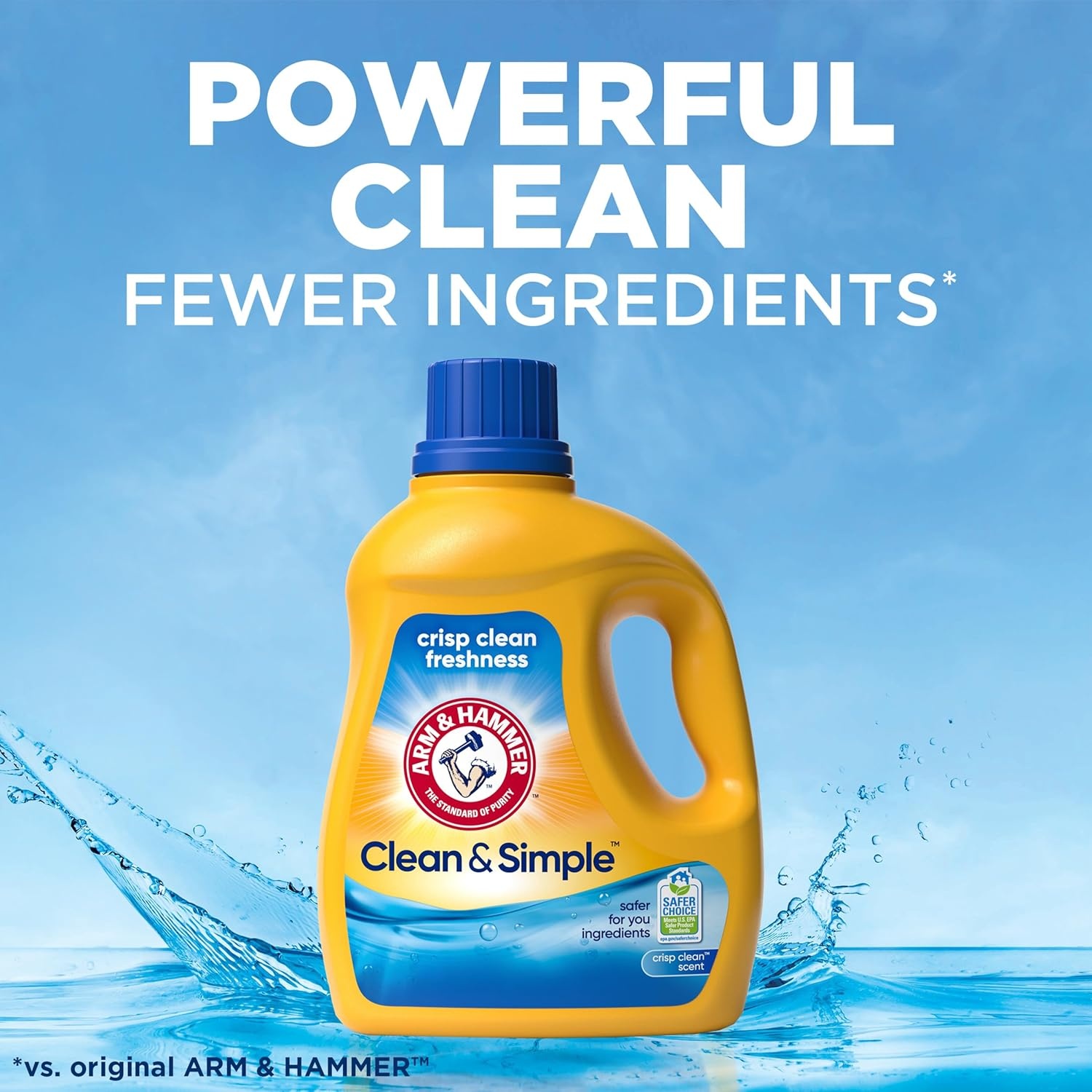 image:imageARM amp HAMMER Clean amp Simple 77 Loads Liquid Laundry Detergent 1005 Fl ozCrisp Clean