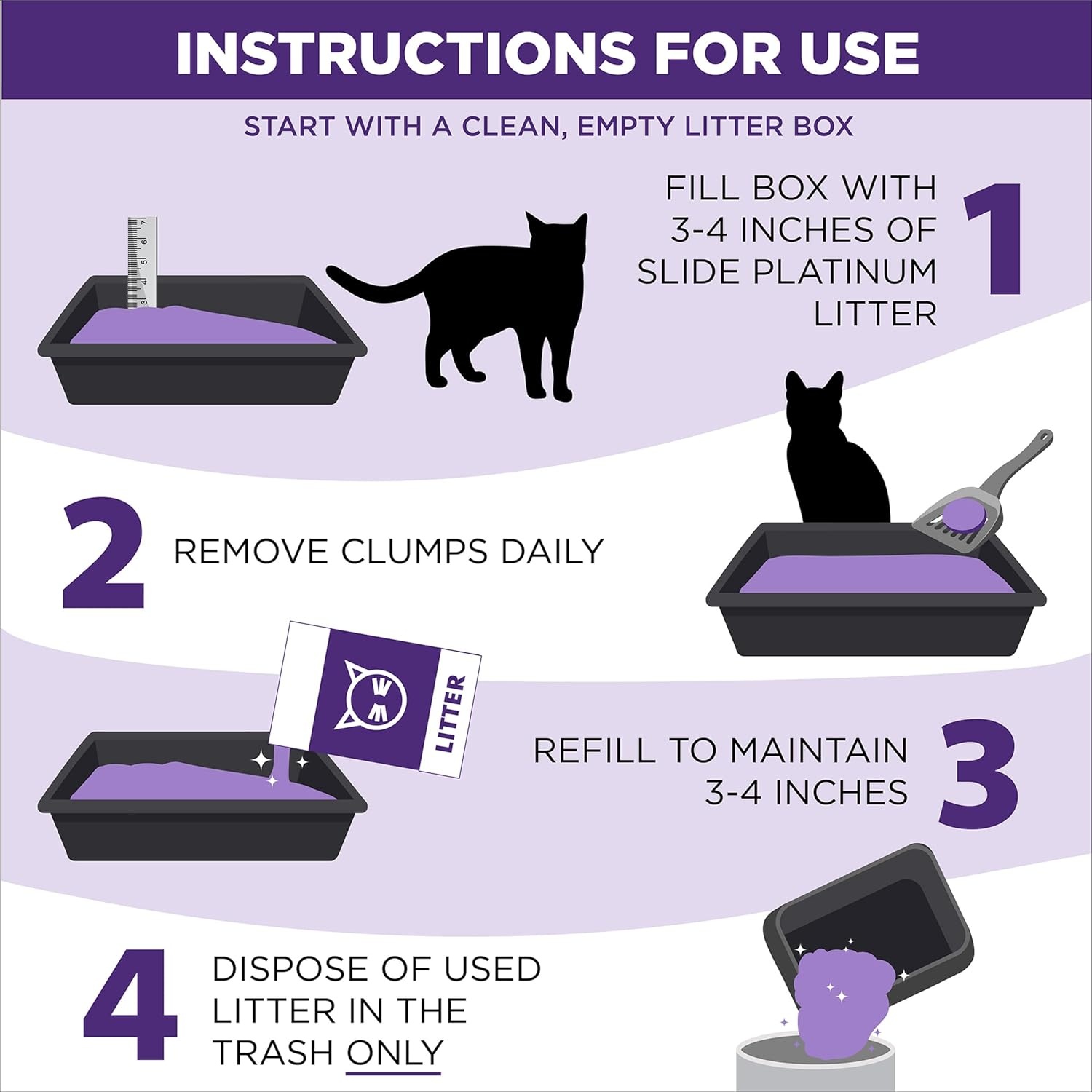 image:imageARM amp HAMMER Clump amp Seal SLIDE Platinum MultiCat Clumping Cat Litter Easy Clean Technology with No Scrubbing 14Day Odor Control 37 lbsSLIDE Platinum Clumping Litter