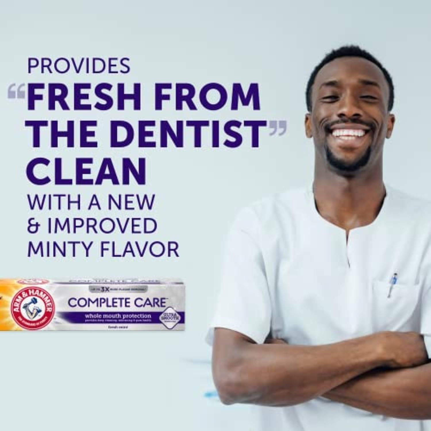 image:imageARM amp HAMMER Complete Care Toothpaste Teeth Whitening Toothpaste Fluoride Whole Mouth Protection Fresh Mint Flavor 60 oz Pack of 1Mint