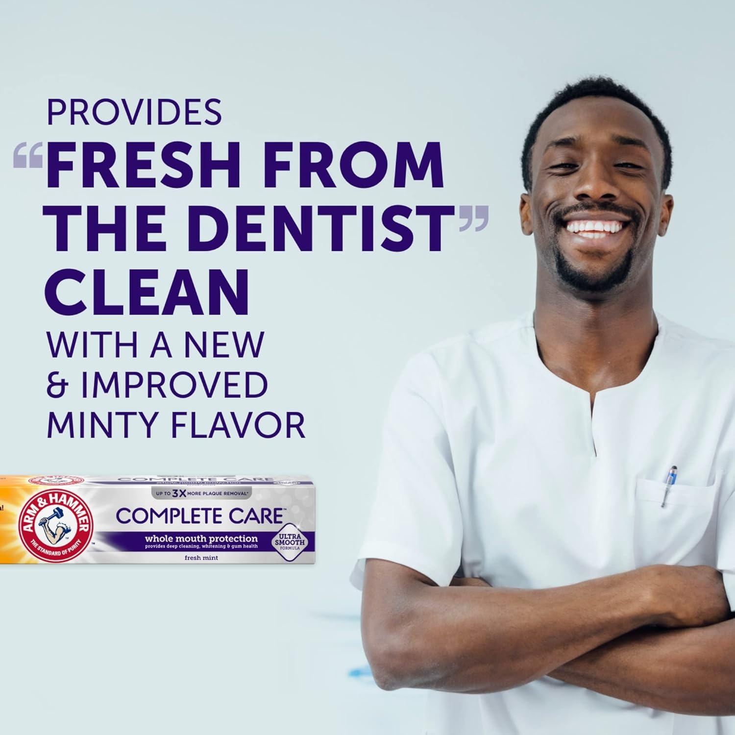 image:imageARM amp HAMMER Complete Care Toothpaste Teeth Whitening Toothpaste Fluoride Whole Mouth Protection Fresh Mint Flavor 60 oz Pack of 1Mint