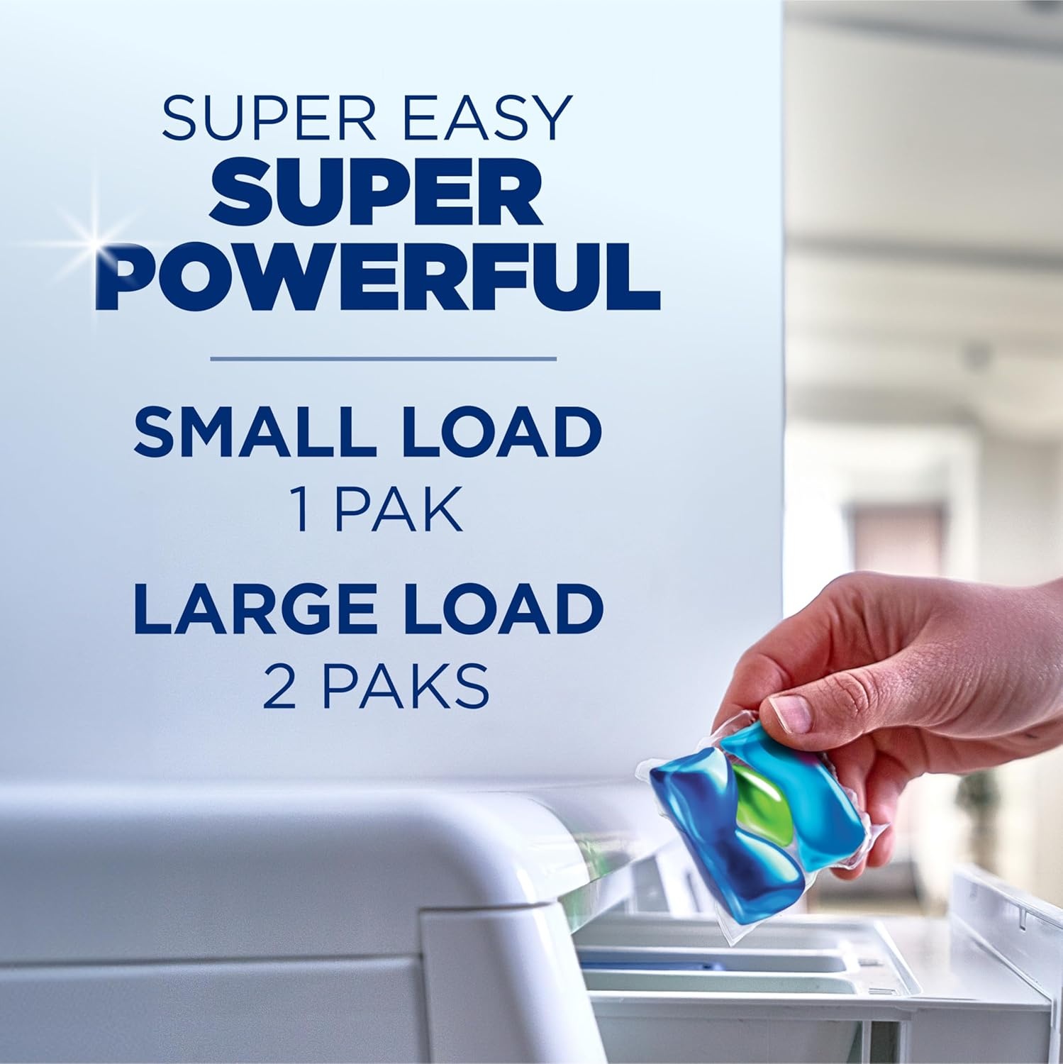image:imageARM amp HAMMER Deep Clean Stain Formula Laundry Detergent Power Paks Laundry Stain Remover Sparkling Clean Scent 44 Count 44 LoadsClean Brust