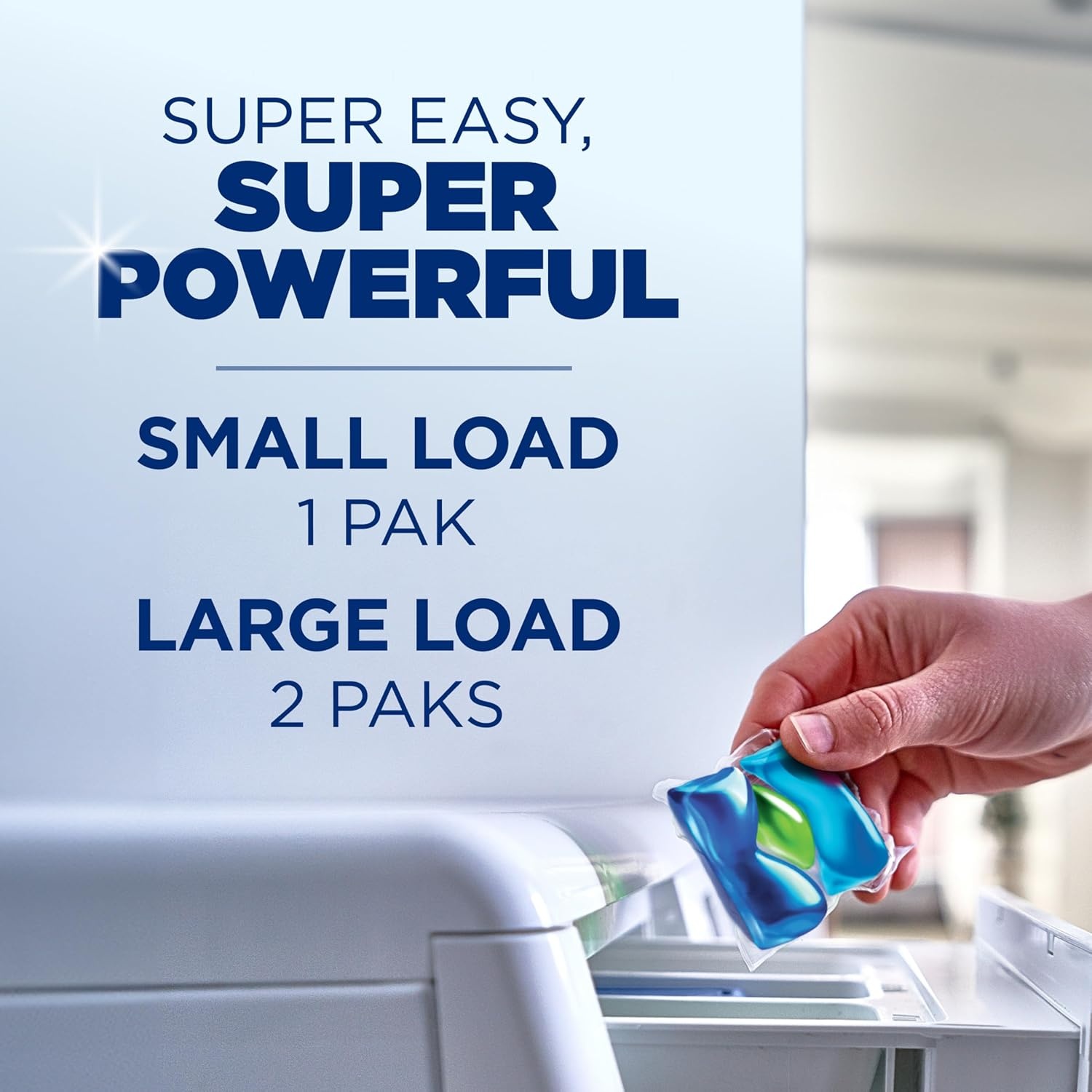 image:imageARM amp HAMMER Deep Clean Stain Formula Laundry Detergent Power Paks Laundry Stain Remover Sparkling Clean Scent 44 Count 44 LoadsSparkling Clean
