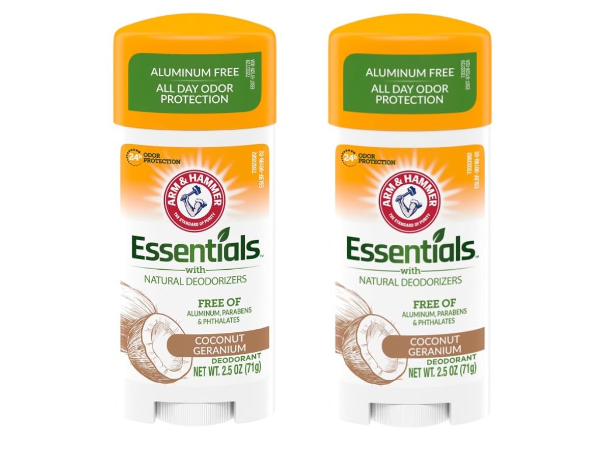 image:imageARM amp HAMMER Essentials Deodorant Made with Natural Deodorizers Coconut Geranium Free From Aluminum Parabens amp Phthalates 25 oz Pack of 2Coconut