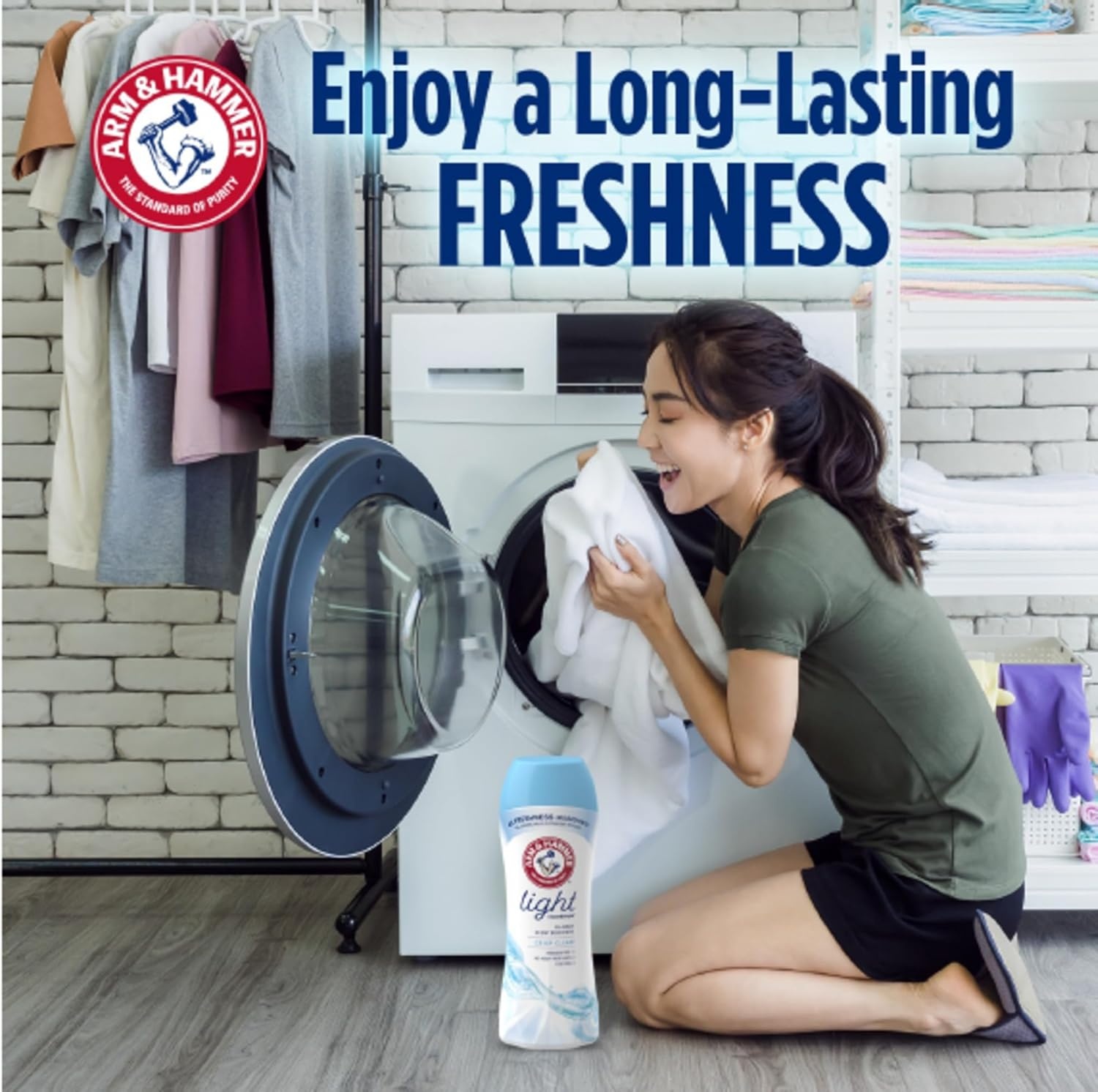 image:imageARM amp HAMMER Light InWash Scent Booster Laundry Scent Booster Crisp Clean scent 24 Oz24 Ounce Pack of 2