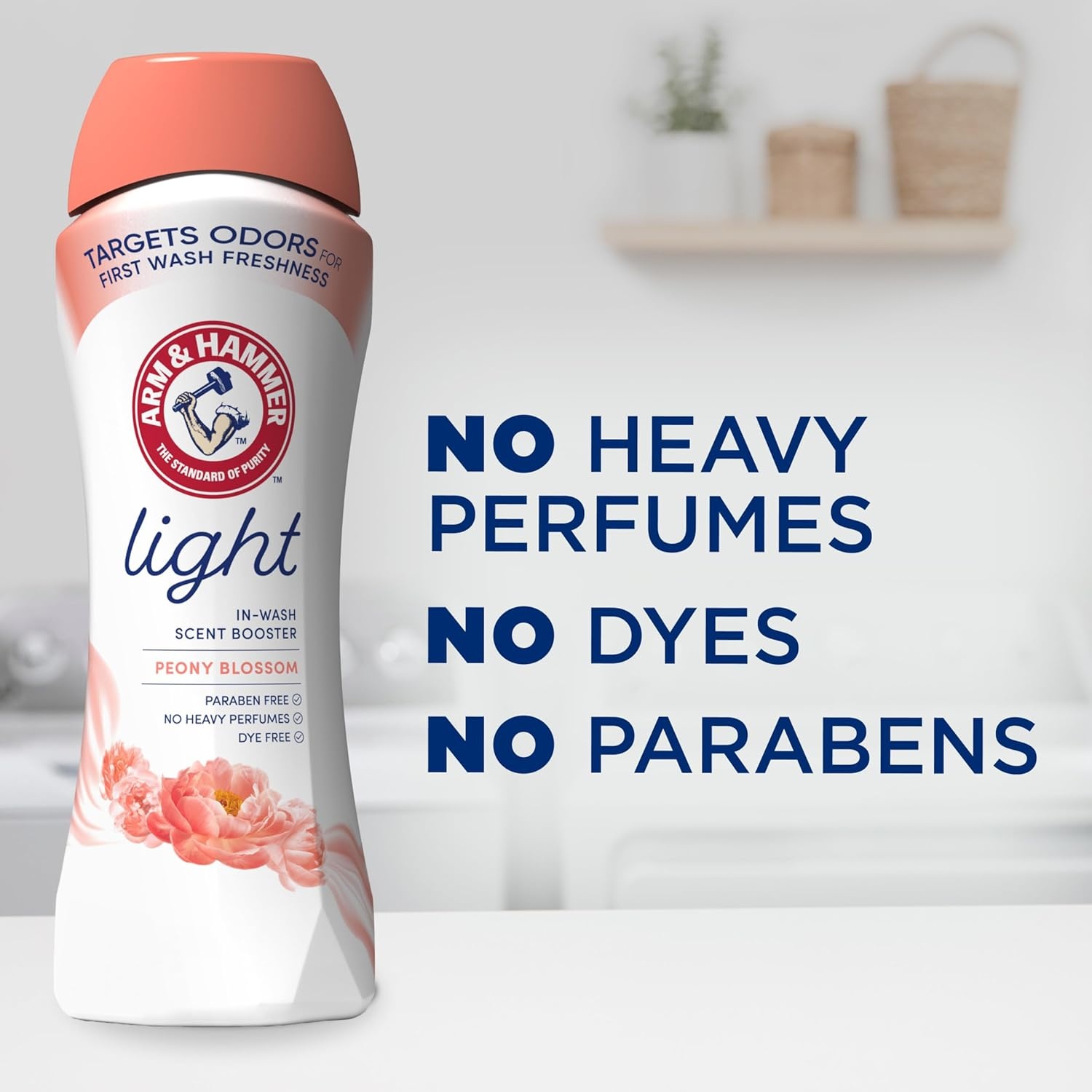 image:imageARM amp HAMMER Light InWash Scent Booster No Heavy Perfumes No Dyes No Parabens Peony Blossom Scent 24 Oz24 Ounce Pack of 6