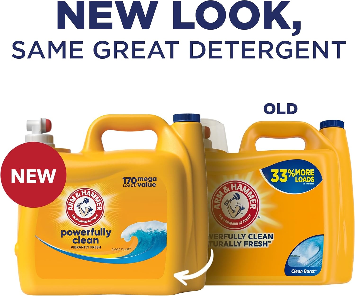 image:imageARM amp HAMMER Liquid Laundry Detergent Powerfully Clean Clean Burst Scent More Loads 205 Loads 205 Fl OzClean Burst