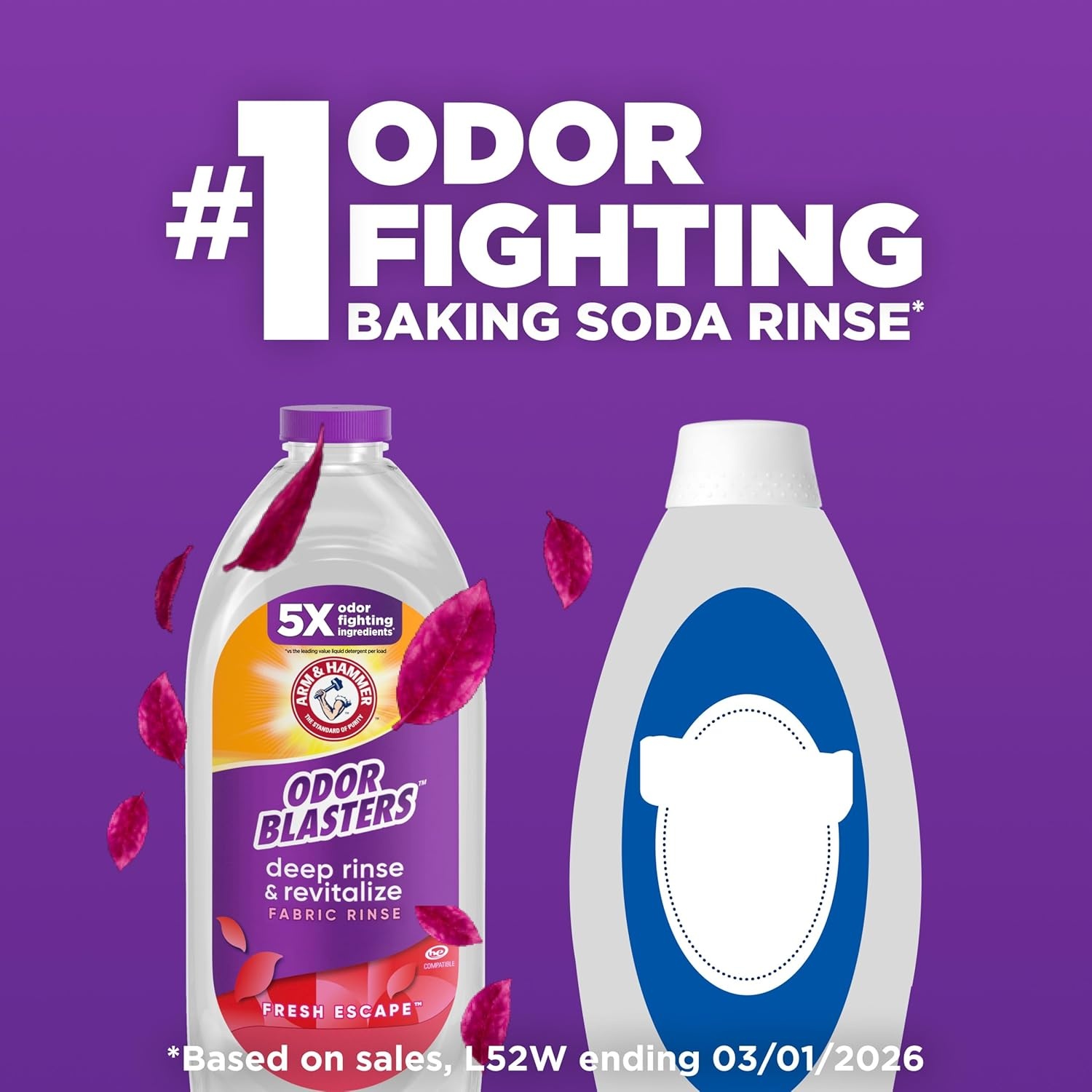 image:imageARM amp HAMMER Odor Blasters Deep Rinse and Revitalize Fabric Rinse Laundry Additive Eliminates Sweat and Musty Odors Fresh Escape Scent 50 fl oz