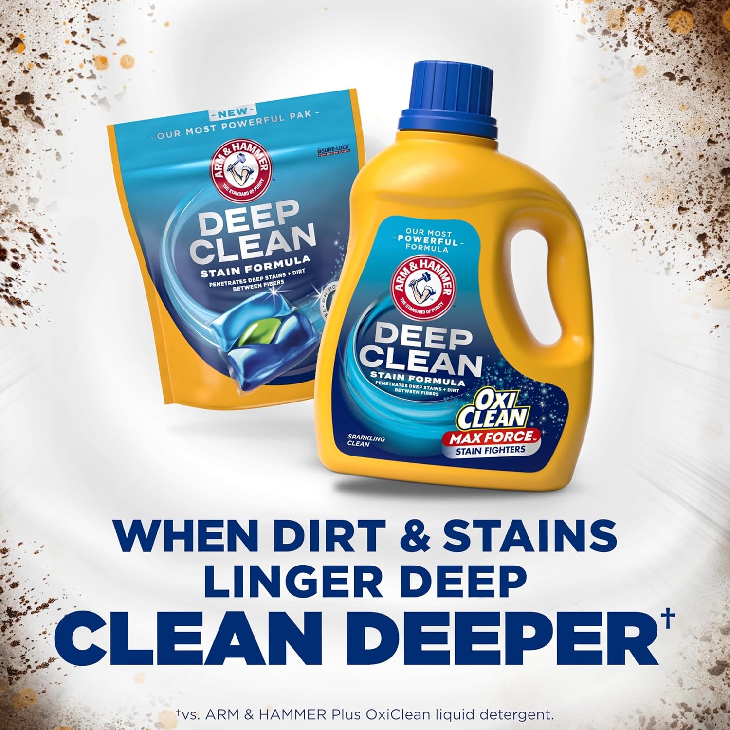 image:imageARM amp HAMMER Plus OxiClean Max Force Deep Clean Stain Formula Liquid Laundry Detergent Sparkling Clean Scent 150 Fl Oz 100 LoadsSparkling Clean