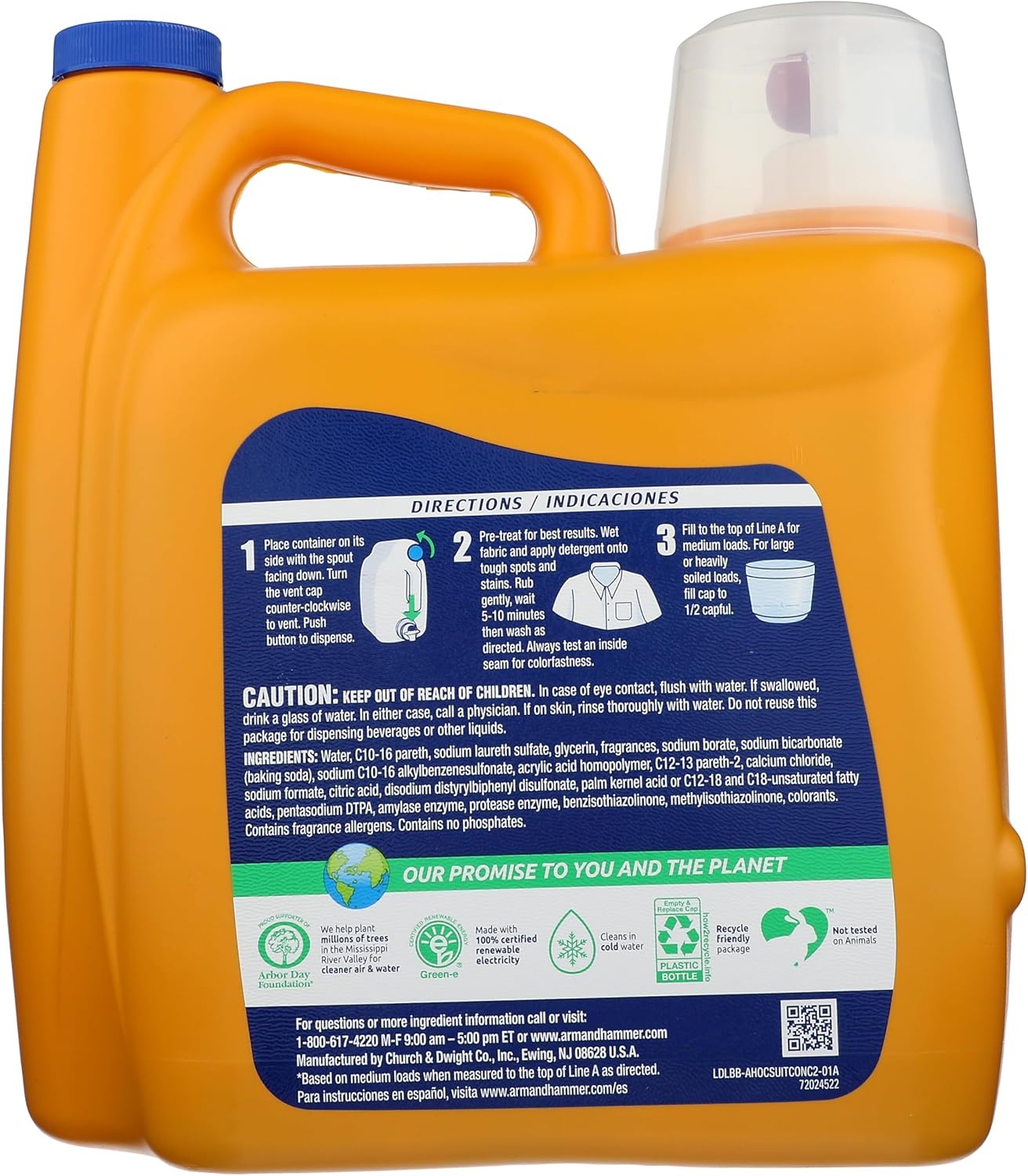 image:imageARM amp HAMMER Plus OxiClean Ultra Stain Fighters Liquid Laundry Detergent Stain Remover for Clothes Clean Meadow 74 Loads 962 fl ozFresh Scent