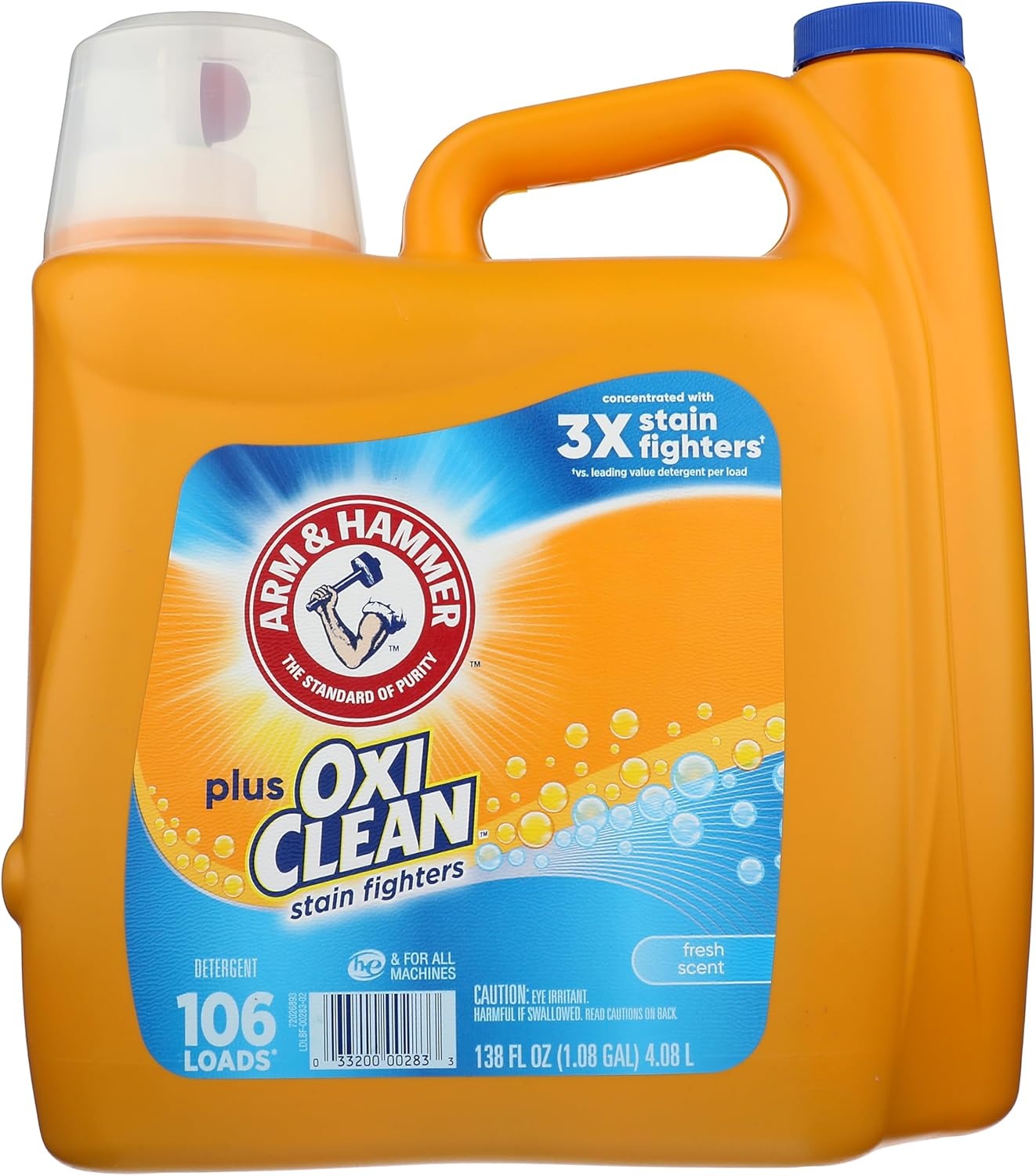image:imageARM amp HAMMER Plus OxiClean Ultra Stain Fighters Liquid Laundry Detergent Stain Remover for Clothes Clean Meadow 74 Loads 962 fl ozFresh Scent