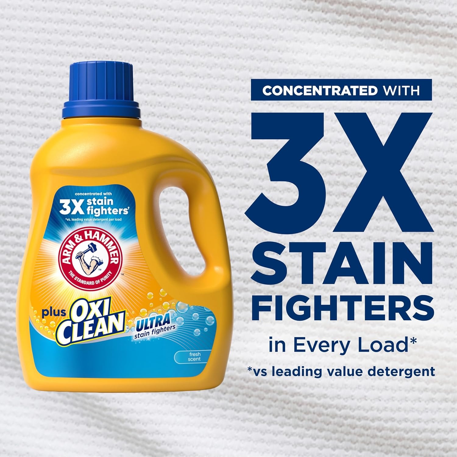 image:imageARM amp HAMMER Plus OxiClean Ultra Stain Fighters Liquid Laundry Detergent Stain Remover for Clothes Clean Meadow 74 Loads 962 fl ozFresh Scent