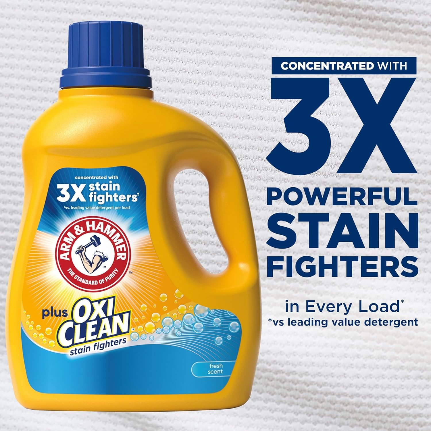 image:imageARM amp HAMMER Plus OxiClean Ultra Stain Fighters Liquid Laundry Detergent Stain Remover for Clothes Clean Meadow 74 Loads 962 fl ozFresh Scent