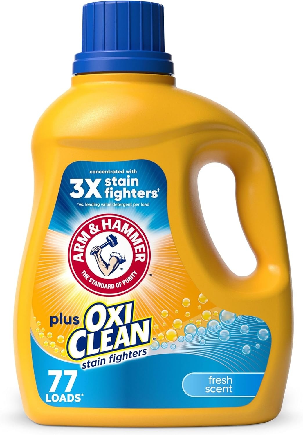 image:imageARM amp HAMMER Plus OxiClean Ultra Stain Fighters Liquid Laundry Detergent Stain Remover for Clothes Clean Meadow 74 Loads 962 fl ozFresh Scent
