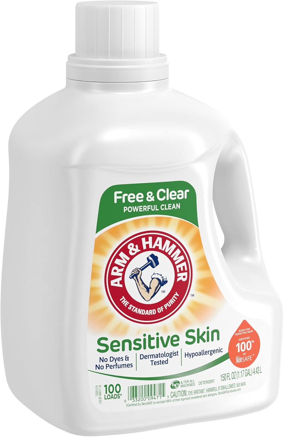 image:imageARM amp HAMMER Sensitive Skin Free amp Clear 140 Loads Liquid Laundry Detergent 140 Fl ozFragrance Free