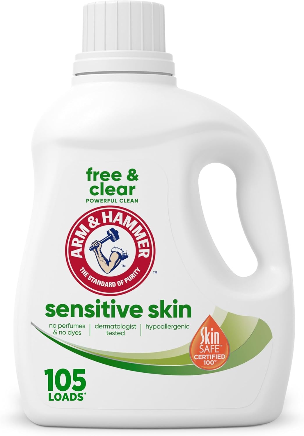image:imageARM amp HAMMER Sensitive Skin Free amp Clear 140 Loads Liquid Laundry Detergent 140 Fl ozFragrance Free