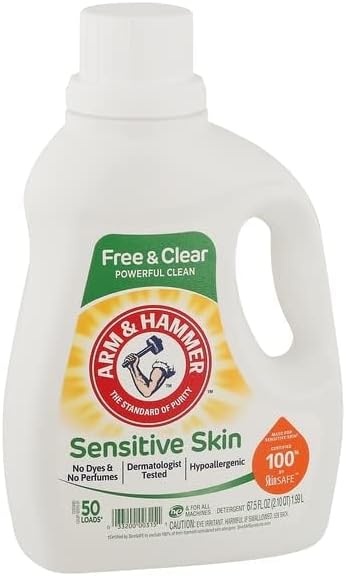 image:imageARM amp HAMMER Sensitive Skin Free amp Clear 140 Loads Liquid Laundry Detergent 140 Fl ozFragrance Free