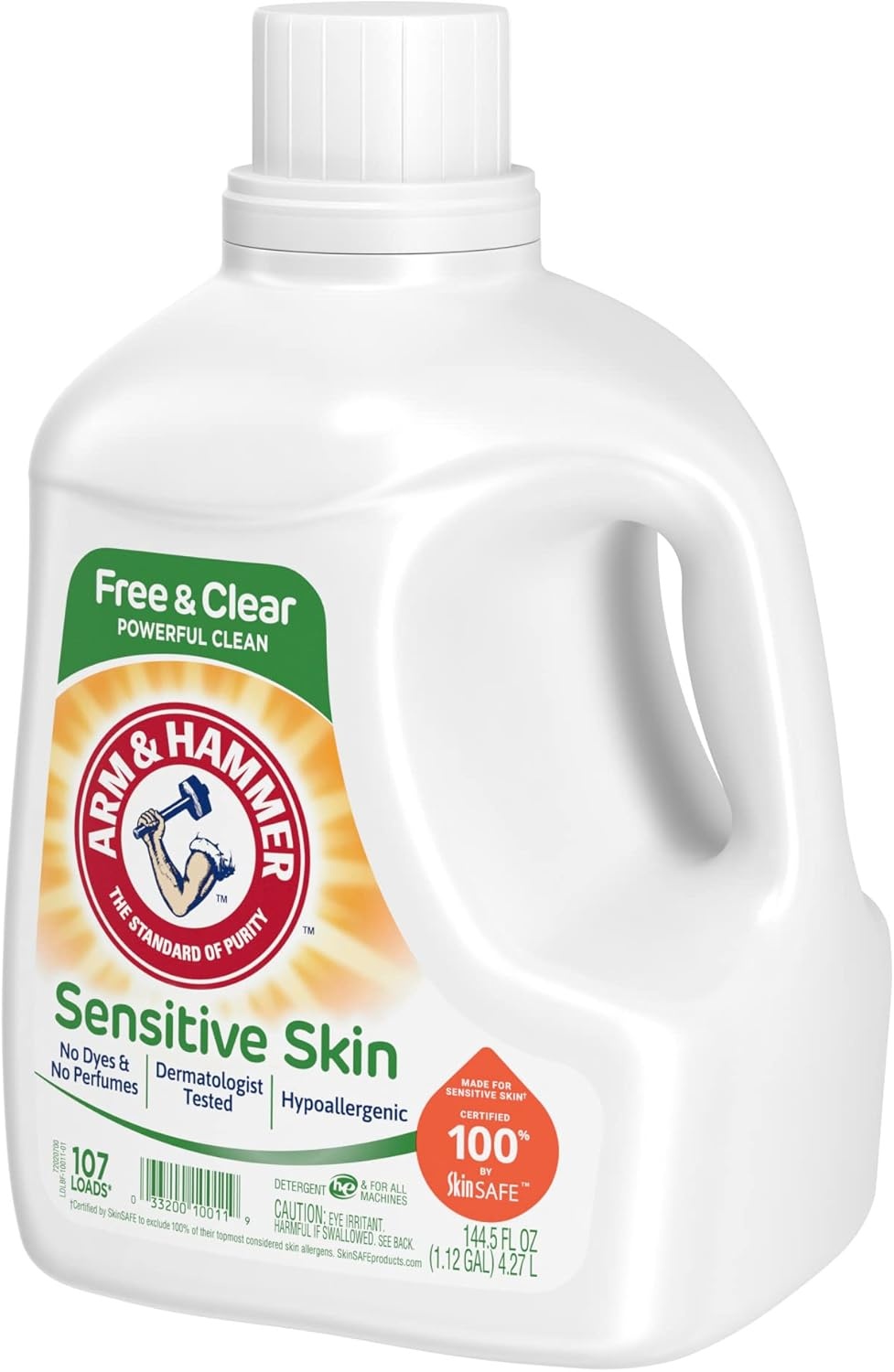 image:imageARM amp HAMMER Sensitive Skin Free amp Clear 140 Loads Liquid Laundry Detergent 140 Fl ozFragrance Free