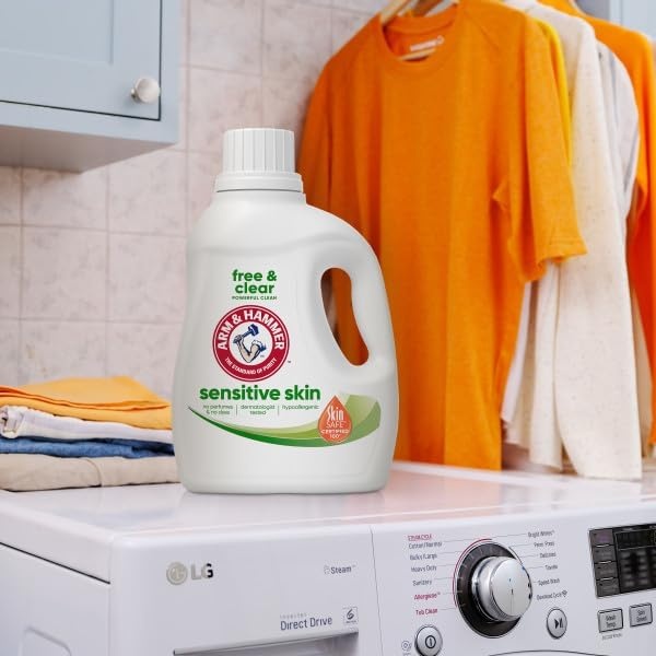 image:imageARM amp HAMMER Sensitive Skin Free amp Clear 140 Loads Liquid Laundry Detergent 140 Fl ozFragrance Free