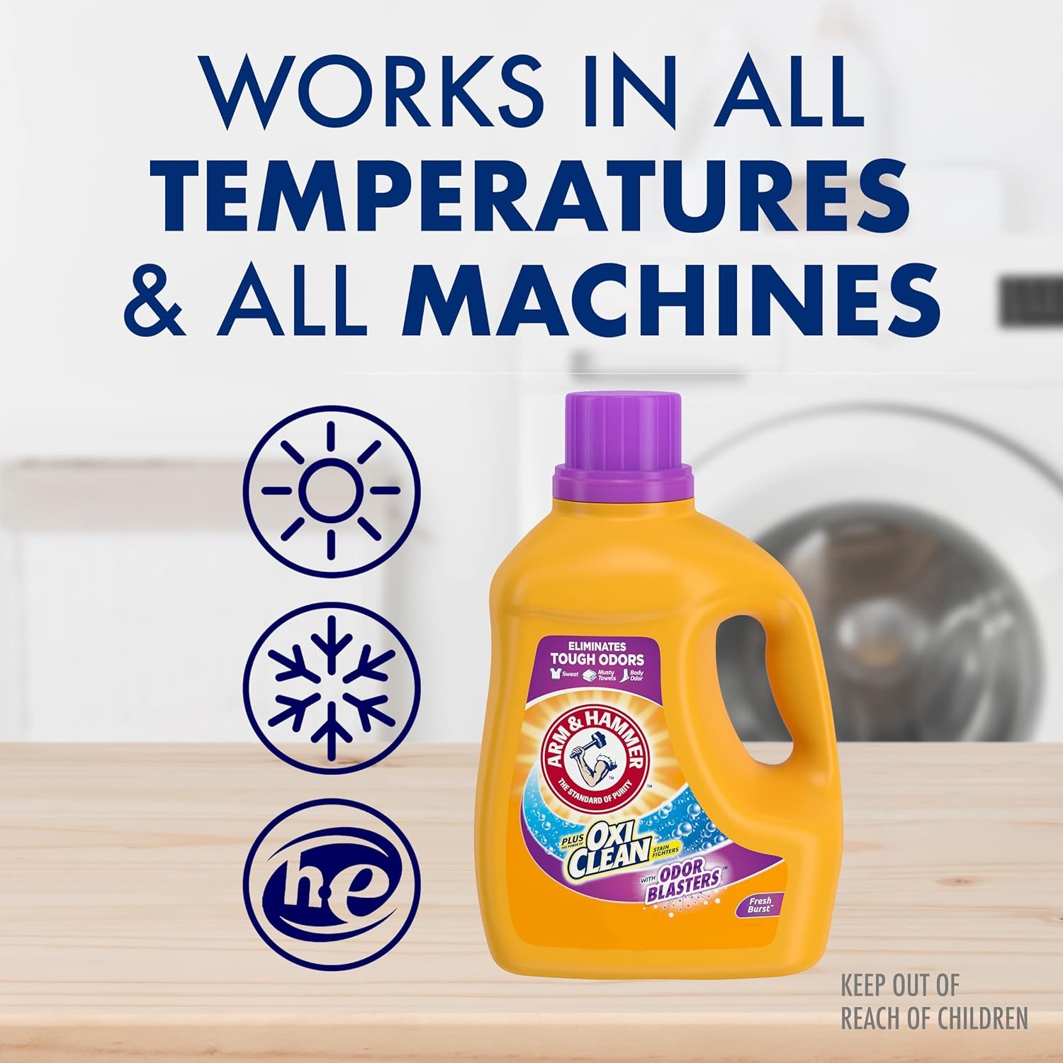 image:imageARM amp HAMMER Sensitive Skin Free amp Clear 140 Loads Liquid Laundry Detergent 140 Fl ozFresh Burst