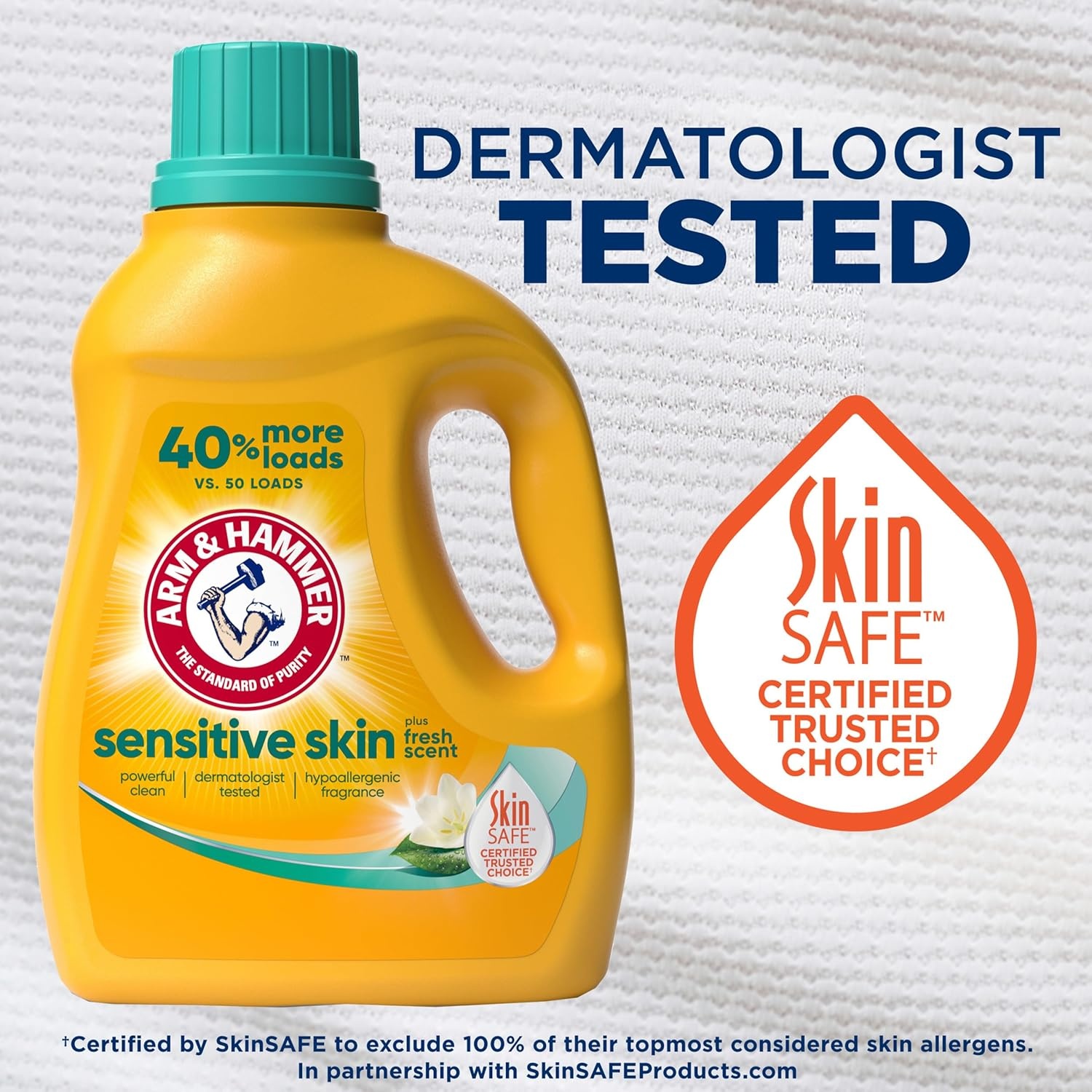image:imageARM amp HAMMER Sensitive Skin Liquid Laundry Detergent Fresh Scent 105 fl oz 105 LoadsFresh Scent