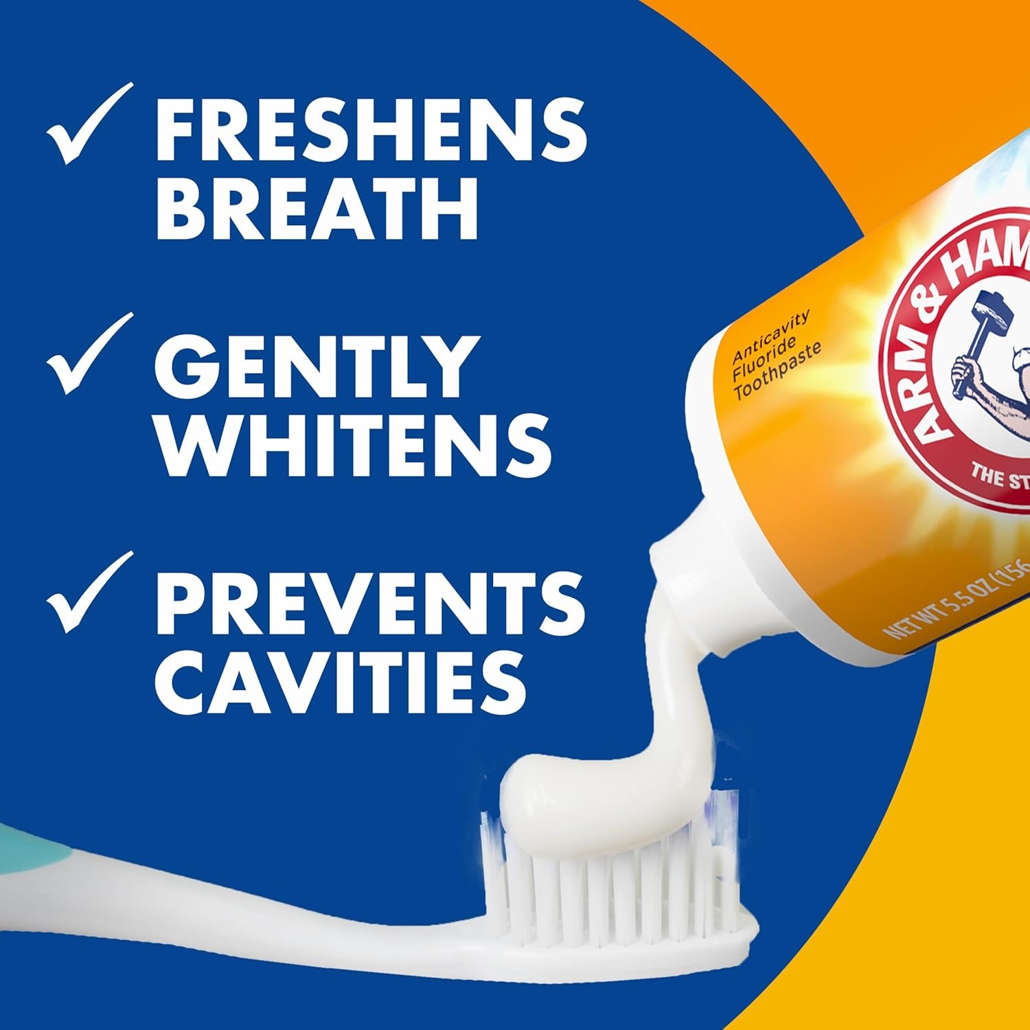 image:imageARM amp Hammer Toothpaste Plus TheraBreath Breath Fresheners ICY Mint Flavor Teeth Whitening Toothpaste Anticavity Fluoride for Bad Breath 55 Oz Pack of 255 Ounce Pack of 12