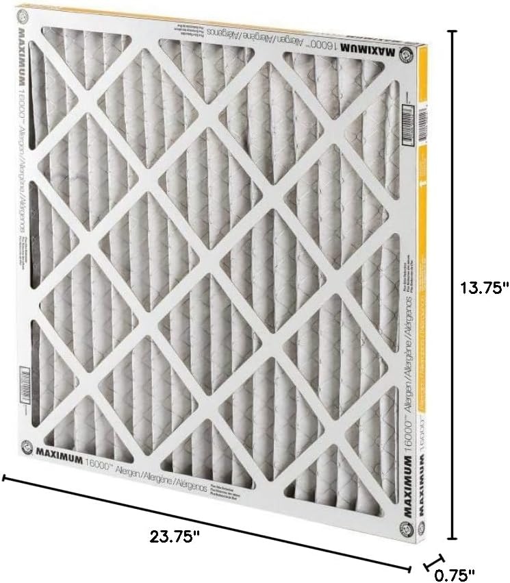 image:imageArm amp Hammer 20x30x1 Air Filter 4Pack Merv 11 Maximum Allergen amp Odor Reduction Contains Pure Baking Soda Electrostatic HVAC AC Furnace Made in USA Actual Size 1975 x 2975 x 075138 x 238 x 08
