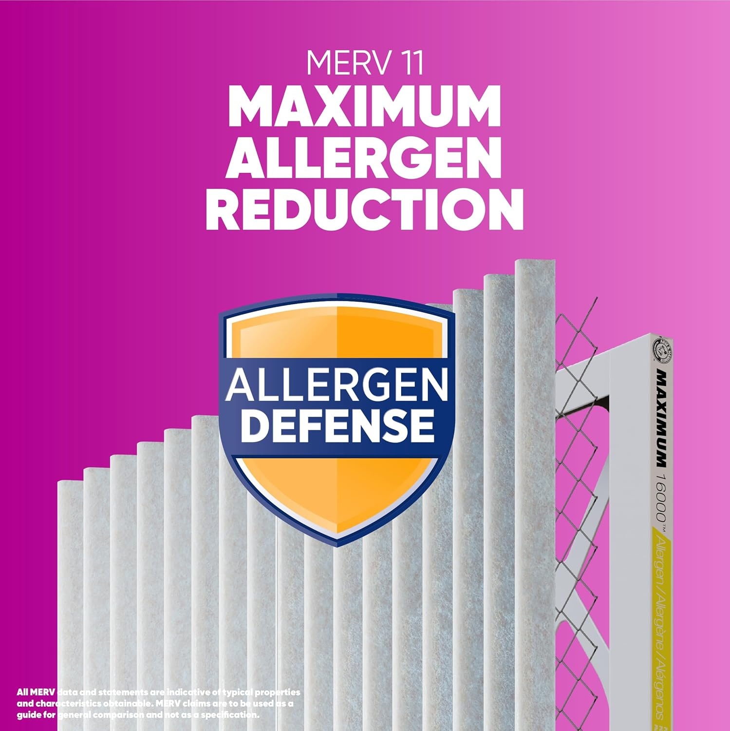 image:imageArm amp Hammer 20x30x1 Air Filter 4Pack Merv 11 Maximum Allergen amp Odor Reduction Contains Pure Baking Soda Electrostatic HVAC AC Furnace Made in USA Actual Size 1975 x 2975 x 07598 x 198 x 08