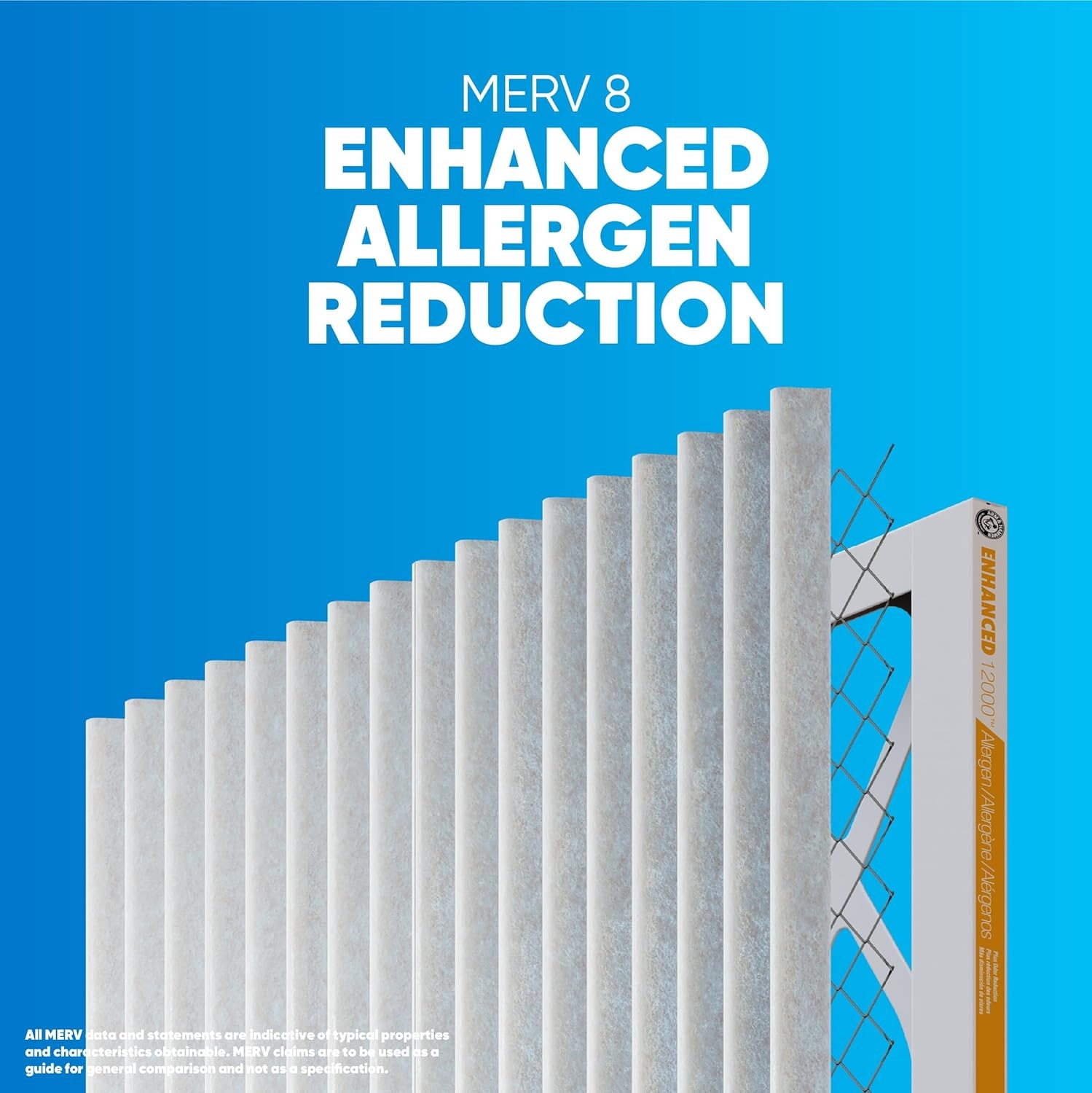 image:imageArm amp Hammer 20x30x1 Air Filter 4Pack Merv 8 Enhanced Allergen Pet Fresh Odor Reduction Contains Pure Baking Soda HVAC AC Furnace Made in USA Actual Size 1975 x 2975 x 07520x24x1