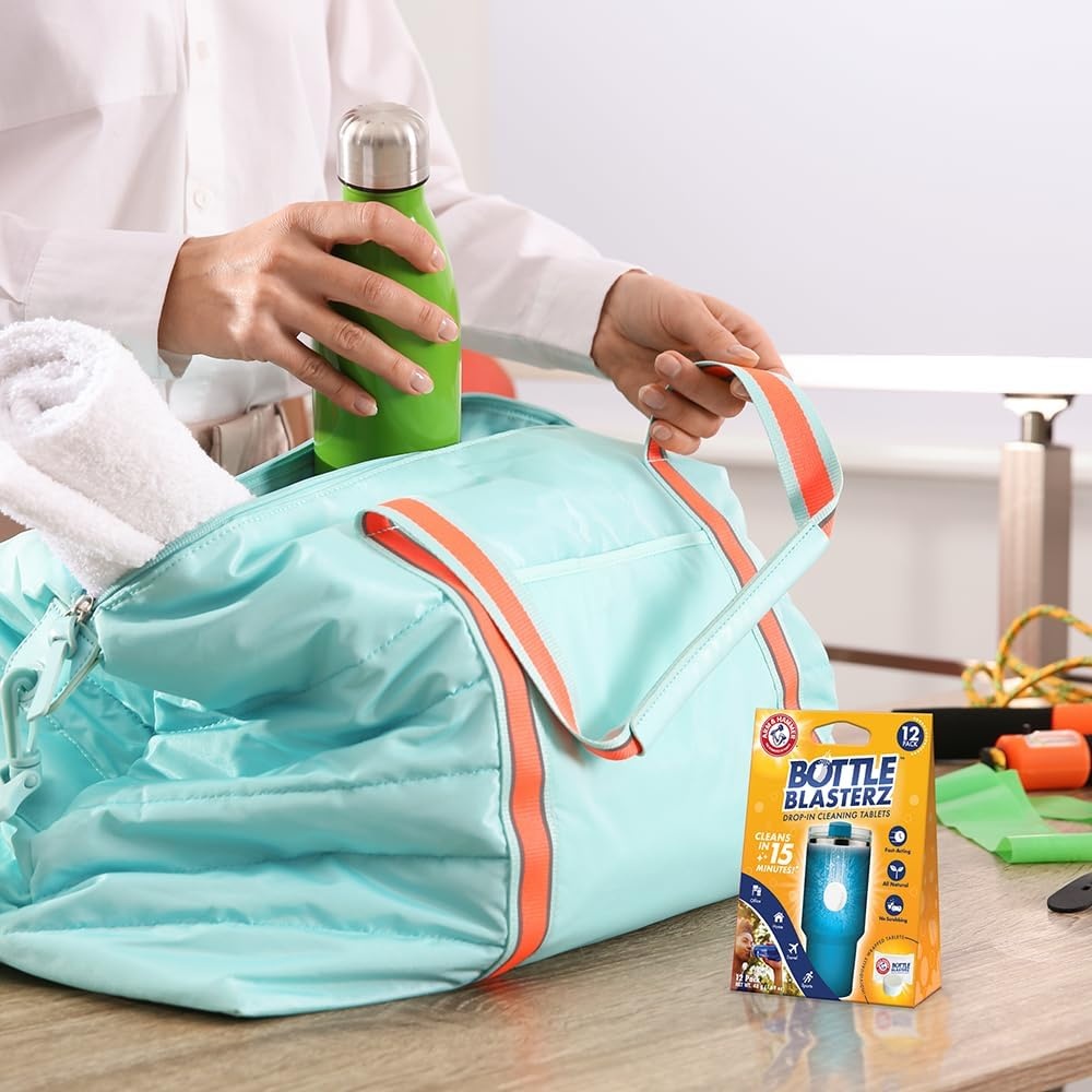 image:imageArm amp Hammer Bottle Blasterz DropIn Cleaning Tablets Perfect for Water Bottles Tumblers and Coolers AllNatural Ingredients Eliminates Odors FastActing Individually Packed 12 Count