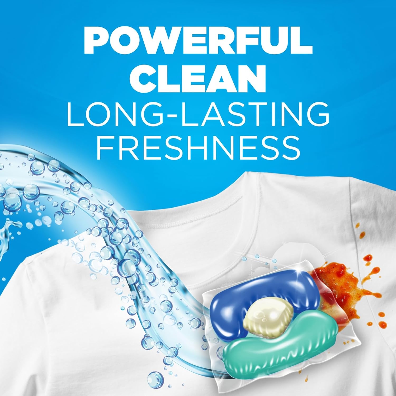 image:imageArm amp Hammer Clean Burst 5in1 Laundry Detergent Power Paks High Efficieny HE 42 CountClean Burst