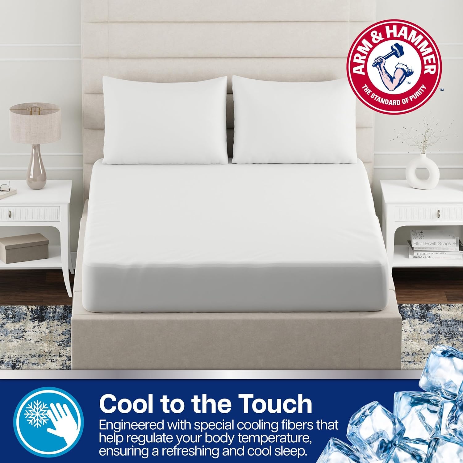 image:imageArm amp Hammer Cooling Comfort Fitted Mattress Protector TwinQueen