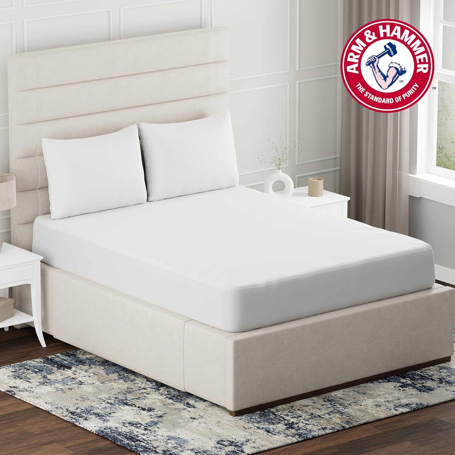 image:imageArm amp Hammer Cooling Comfort Fitted Mattress Protector TwinQueen