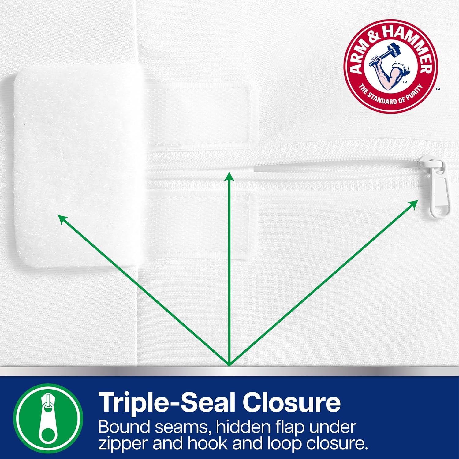image:imageArm amp Hammer Eco Performance Zippered Mattress Protector with Tencel FullKing