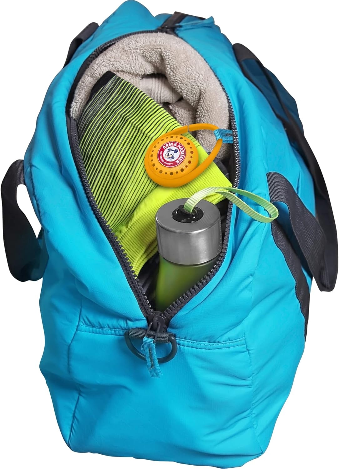 image:imageArm amp Hammer OdorBusterz ClipMATE Clean Burst 4 Count ClipOn Odor Absorber with Baking Soda Carabiner Clip for Gym Bags Backpacks amp Travel Gear2 Count Pack of 12