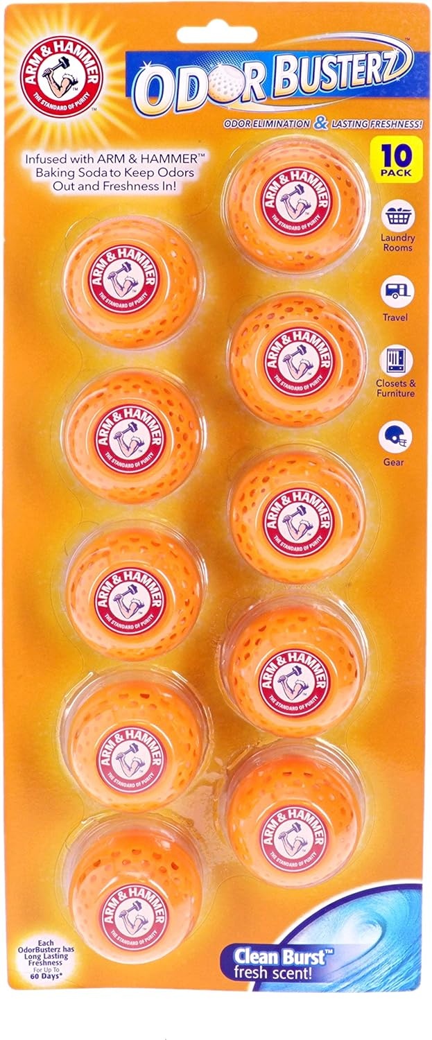 image:imageArm amp Hammer OdorBusterz Odor Eliminator Balls Lavender 3 Count Baking Soda Odor Control for Closets Drawers Hampers amp Small SpacesClean Burst