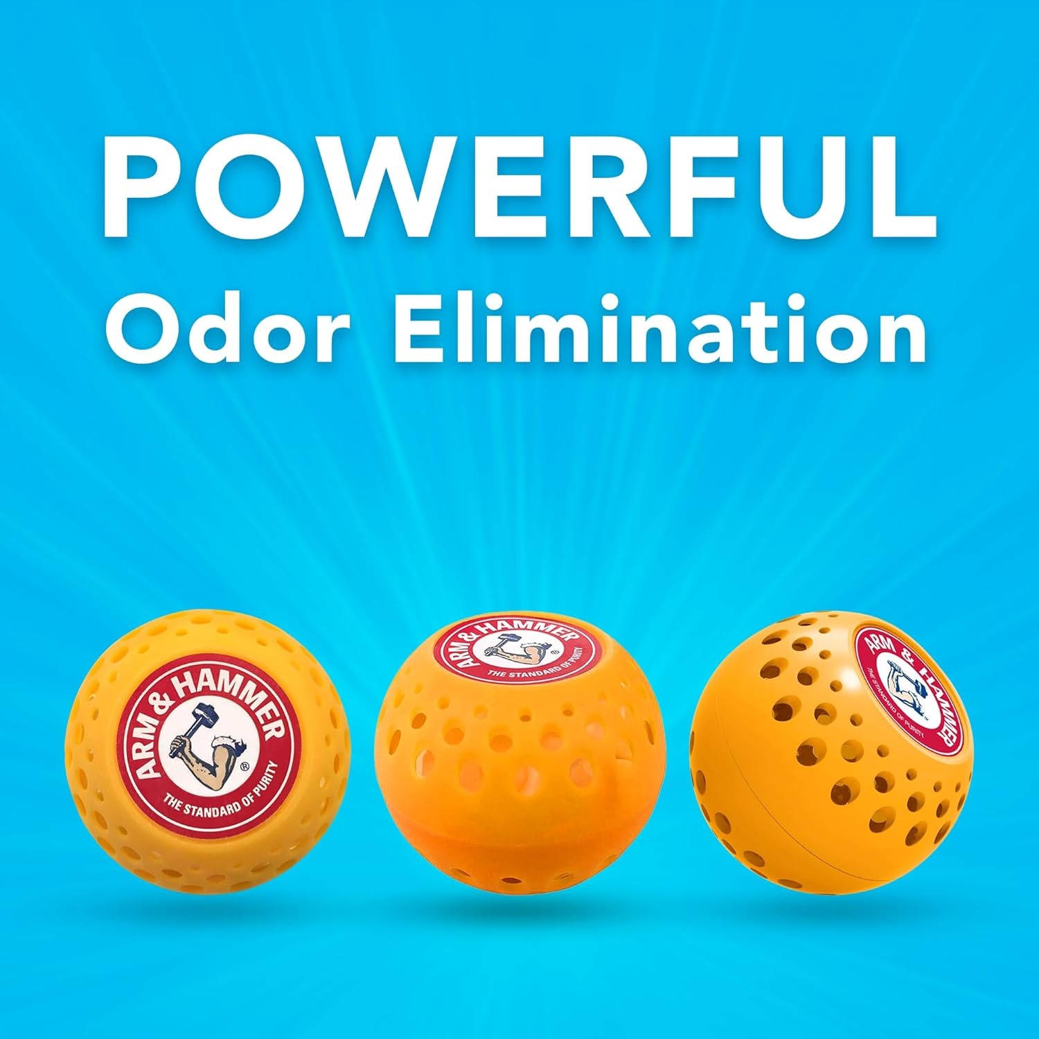 image:imageArm amp Hammer OdorBusterz Odor Eliminator Balls Lavender 3 Count Baking Soda Odor Control for Closets Drawers Hampers amp Small SpacesClean Burst