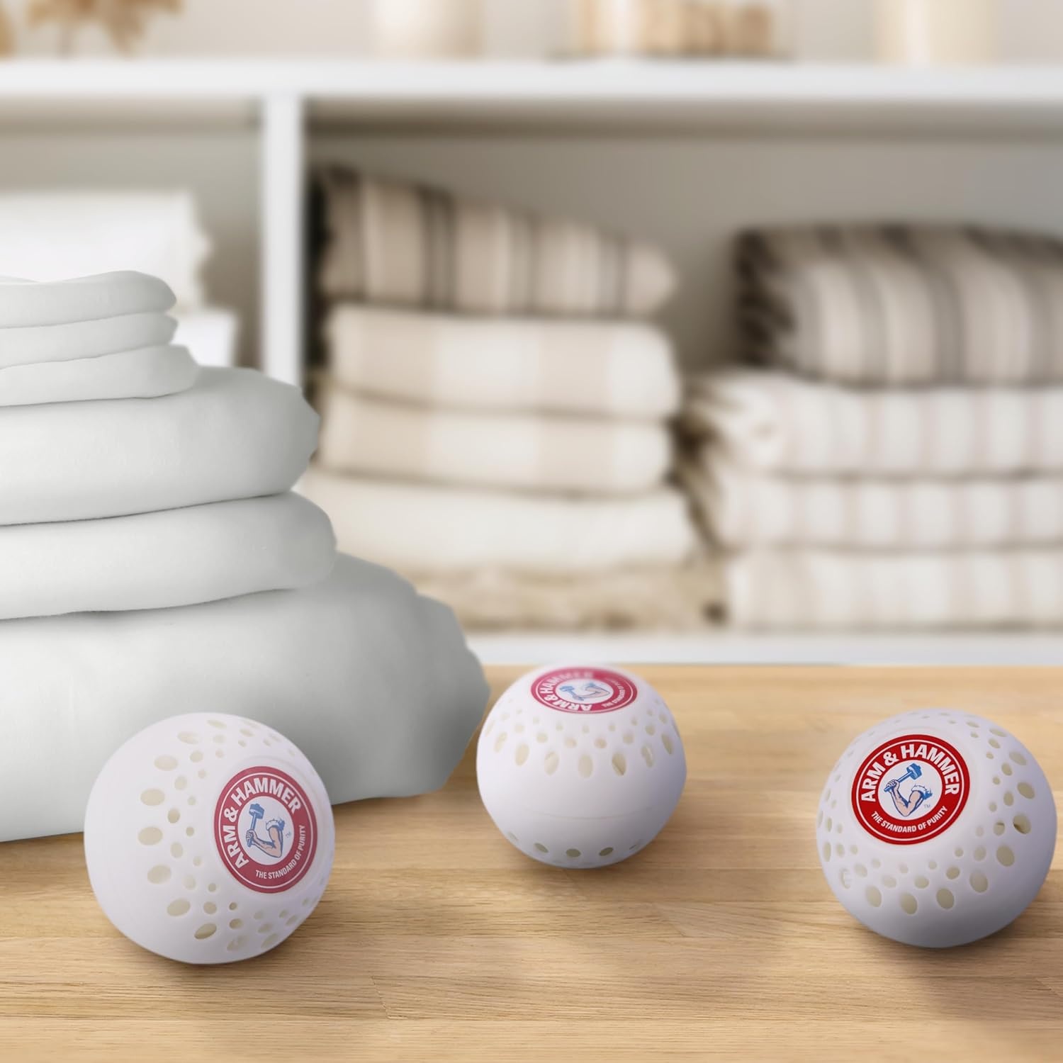 image:imageArm amp Hammer OdorBusterz Odor Eliminator Balls Lavender 3 Count Baking Soda Odor Control for Closets Drawers Hampers amp Small SpacesWhite Linen