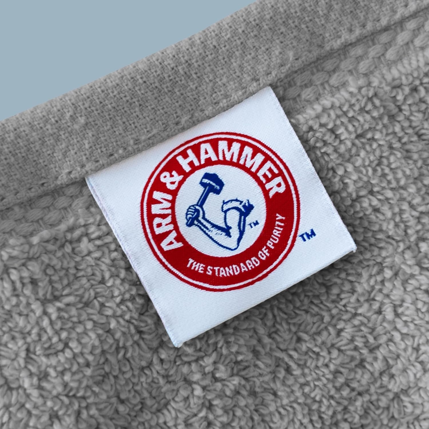 image:imageArm amp Hammer Performance Bath Towel Set 6 Piece WhiteLight Grey