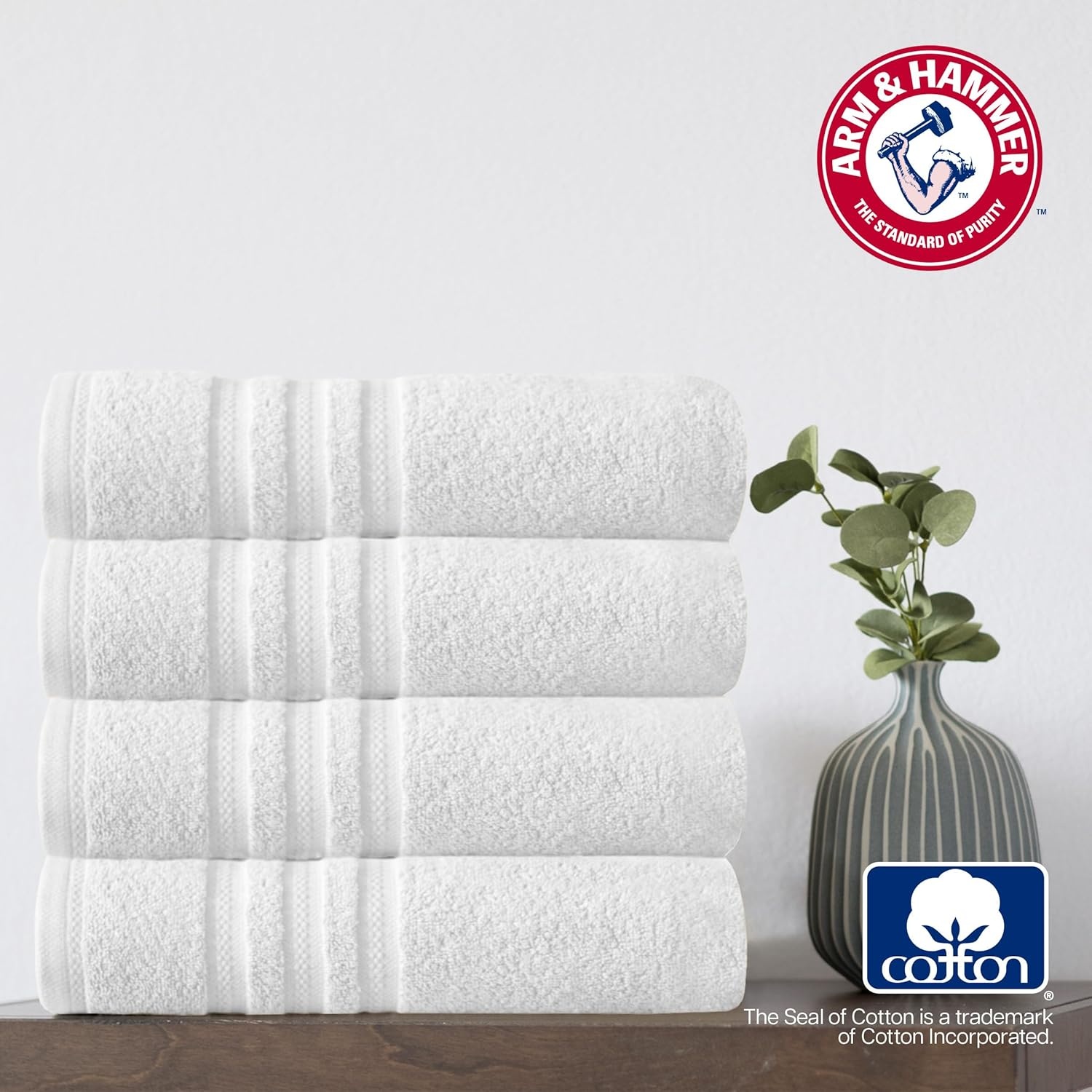 image:imageArm amp Hammer Performance Bath Towels 4 Piece GreyKhaki