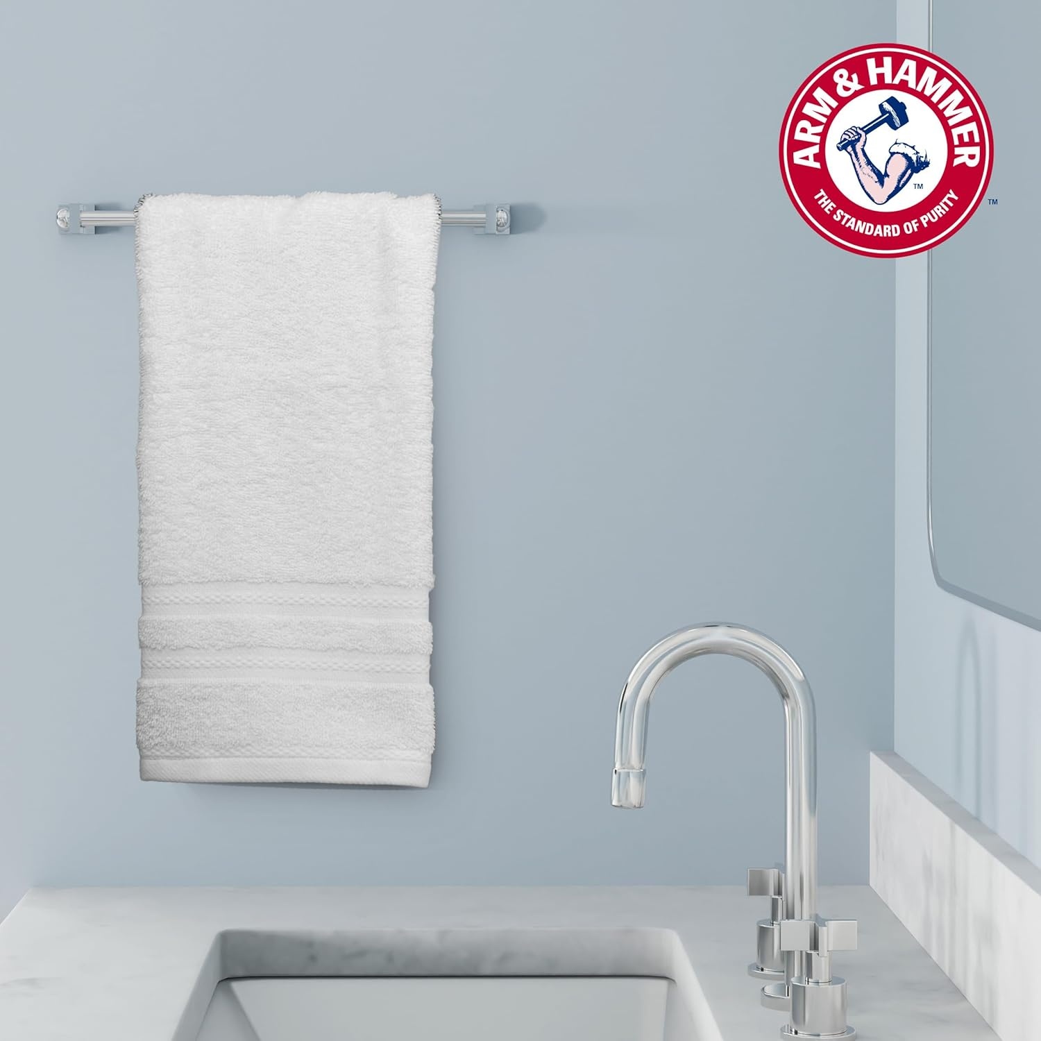 image:imageArm amp Hammer Performance Hand Towels 2 Piece Dark BlueKhaki