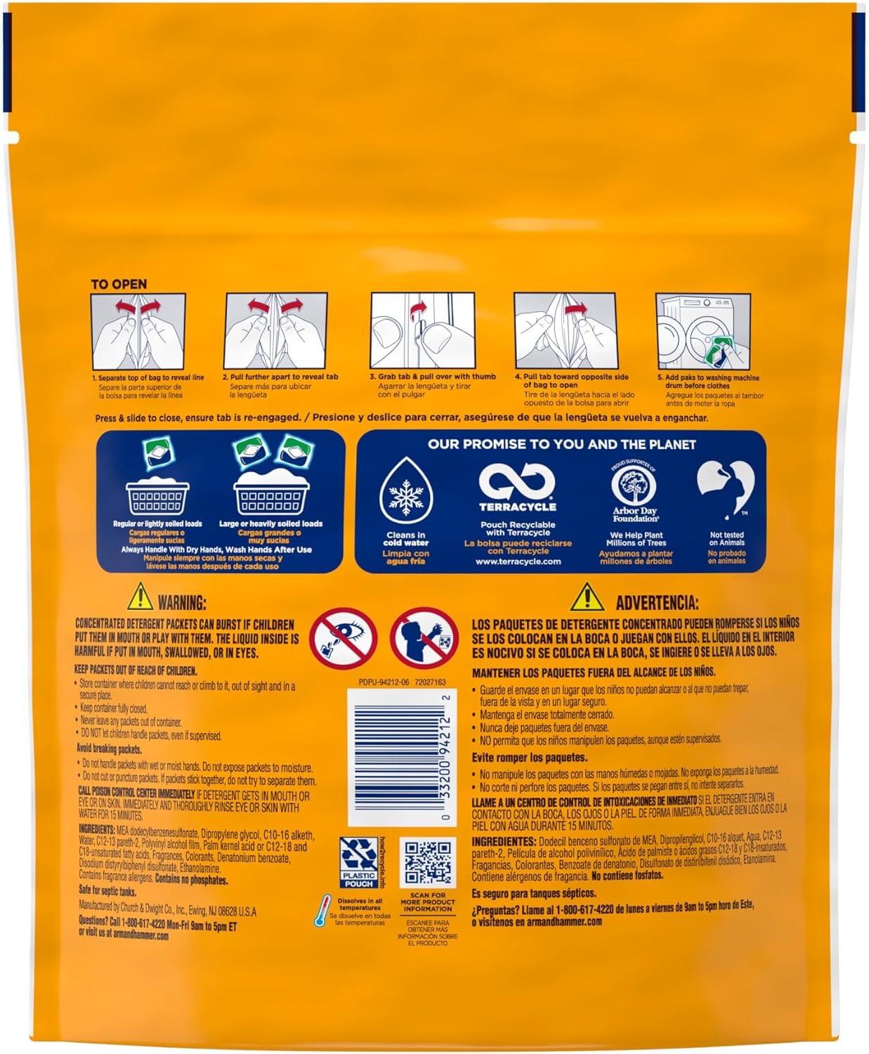image:imageArm amp Hammer Plus OxiClean 5in1 Laundry Detergent Power Paks 42 Count Packaging may varyFresh Scent