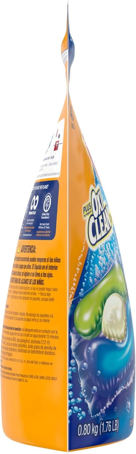 image:imageArm amp Hammer Plus OxiClean 5in1 Laundry Detergent Power Paks 42 Count Packaging may varyFresh Scent