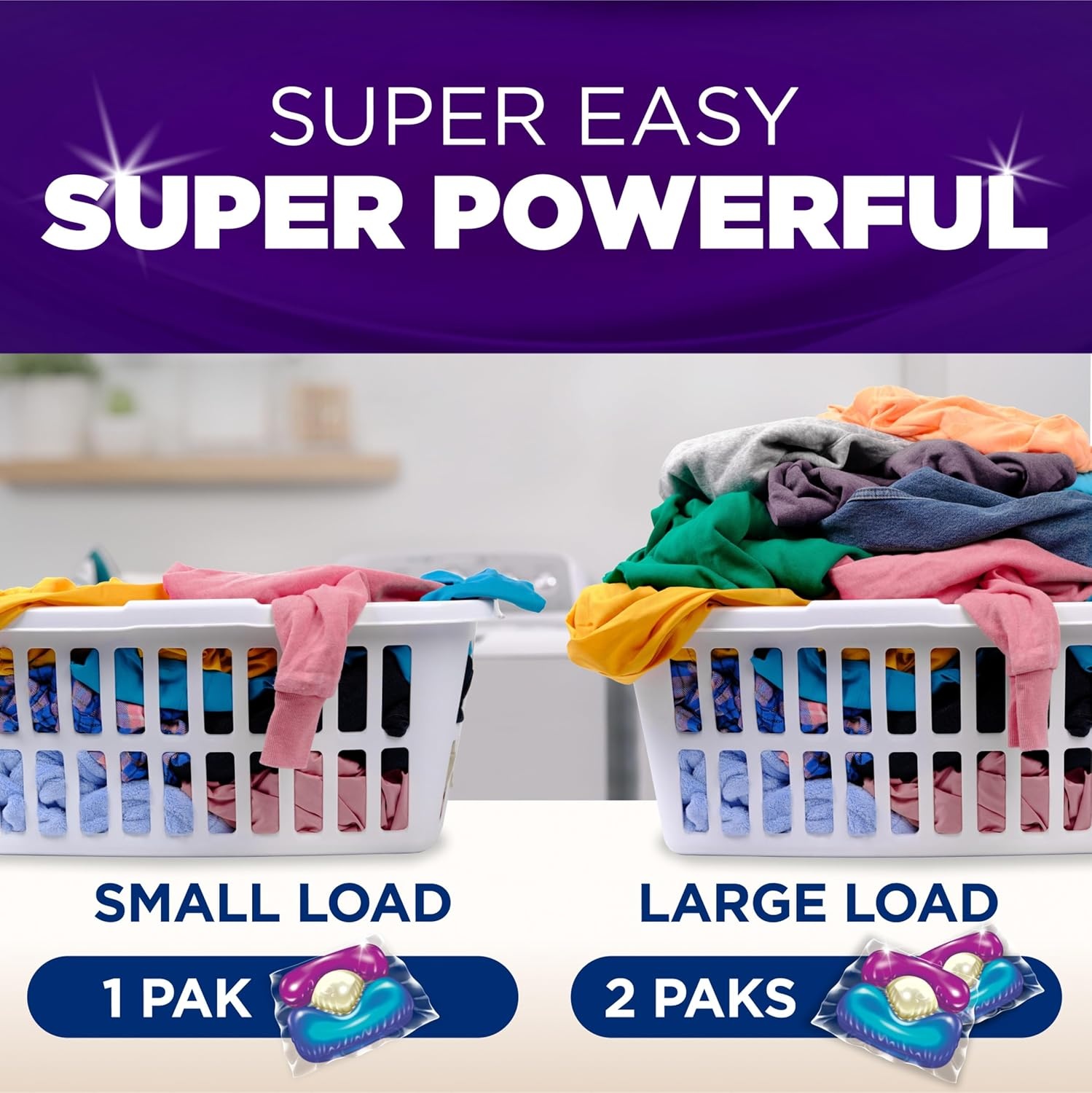 image:imageArm amp Hammer Plus OxiClean With Odor Blasters Laundry Detergent 5IN1 Power Paks 42CT Packaging may varyFresh Burst