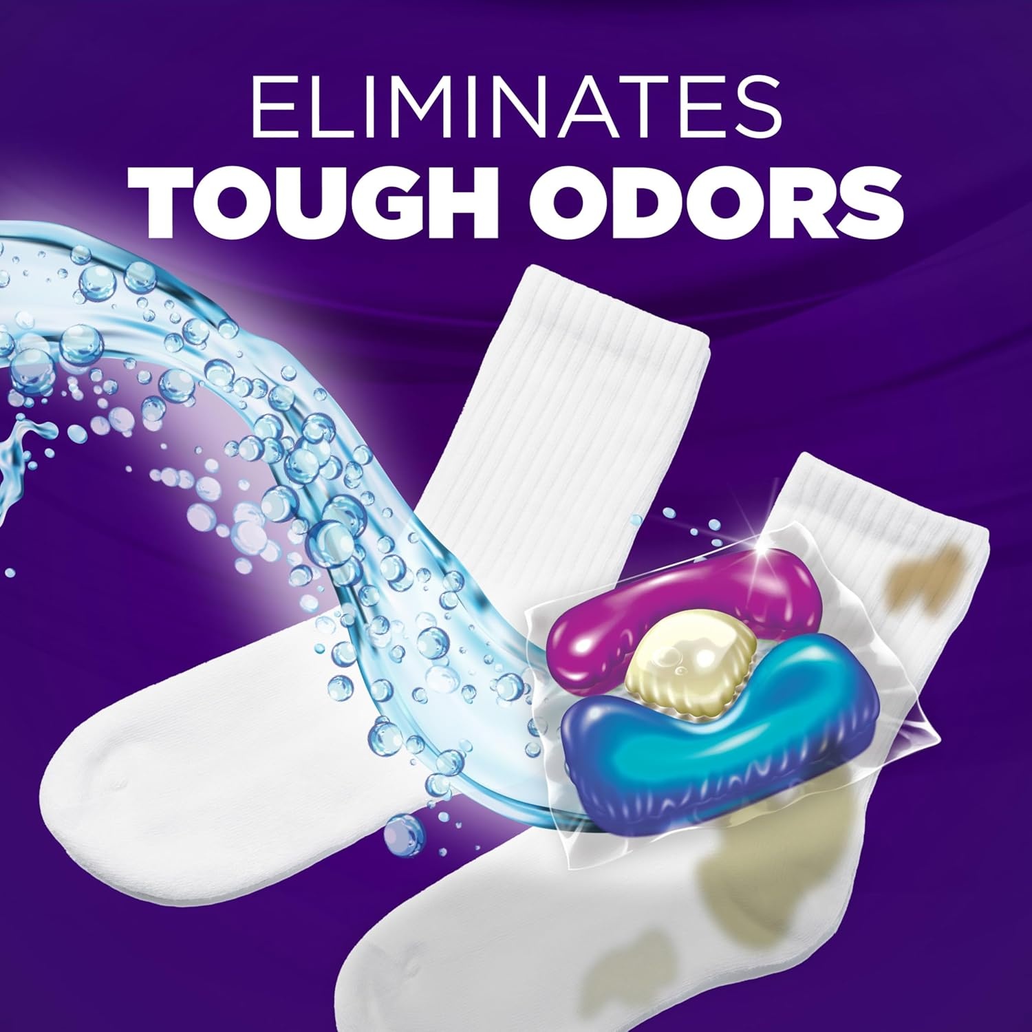 image:imageArm amp Hammer Plus OxiClean With Odor Blasters Laundry Detergent 5IN1 Power Paks 42CT Packaging may varyFresh Burst