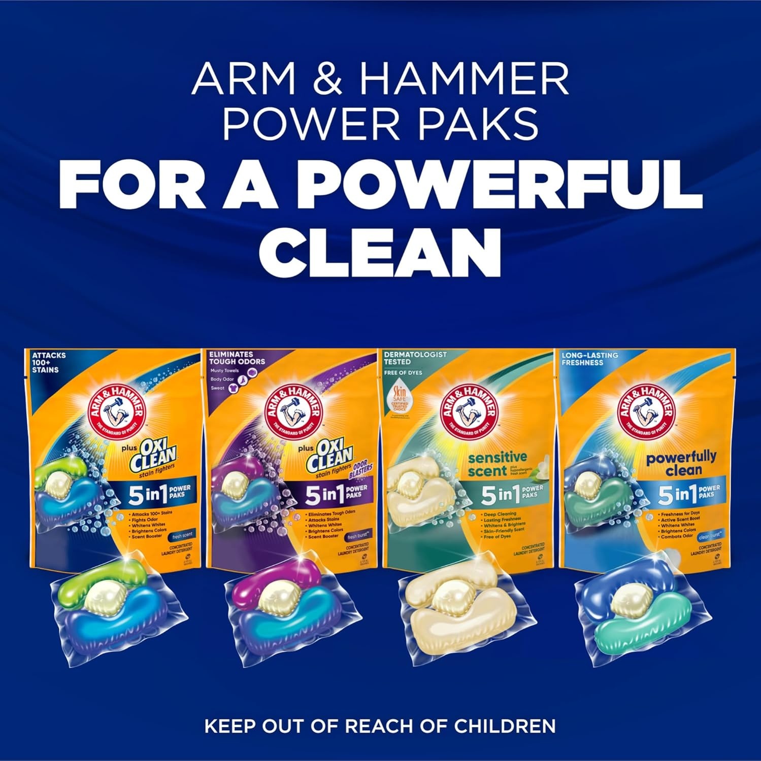 image:imageArm amp Hammer Sensitive Fresh Scent 5IN1 Power Paks 42 countFresh Scent